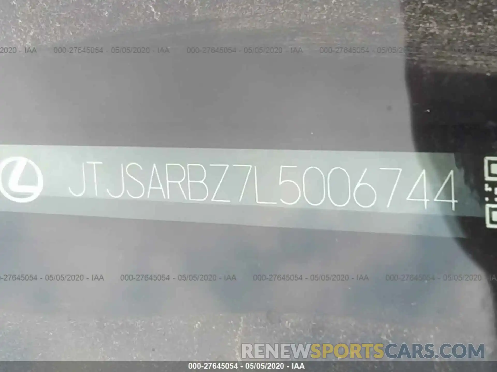 9 Photograph of a damaged car JTJSARBZ7L5006744 LEXUS NX 2020