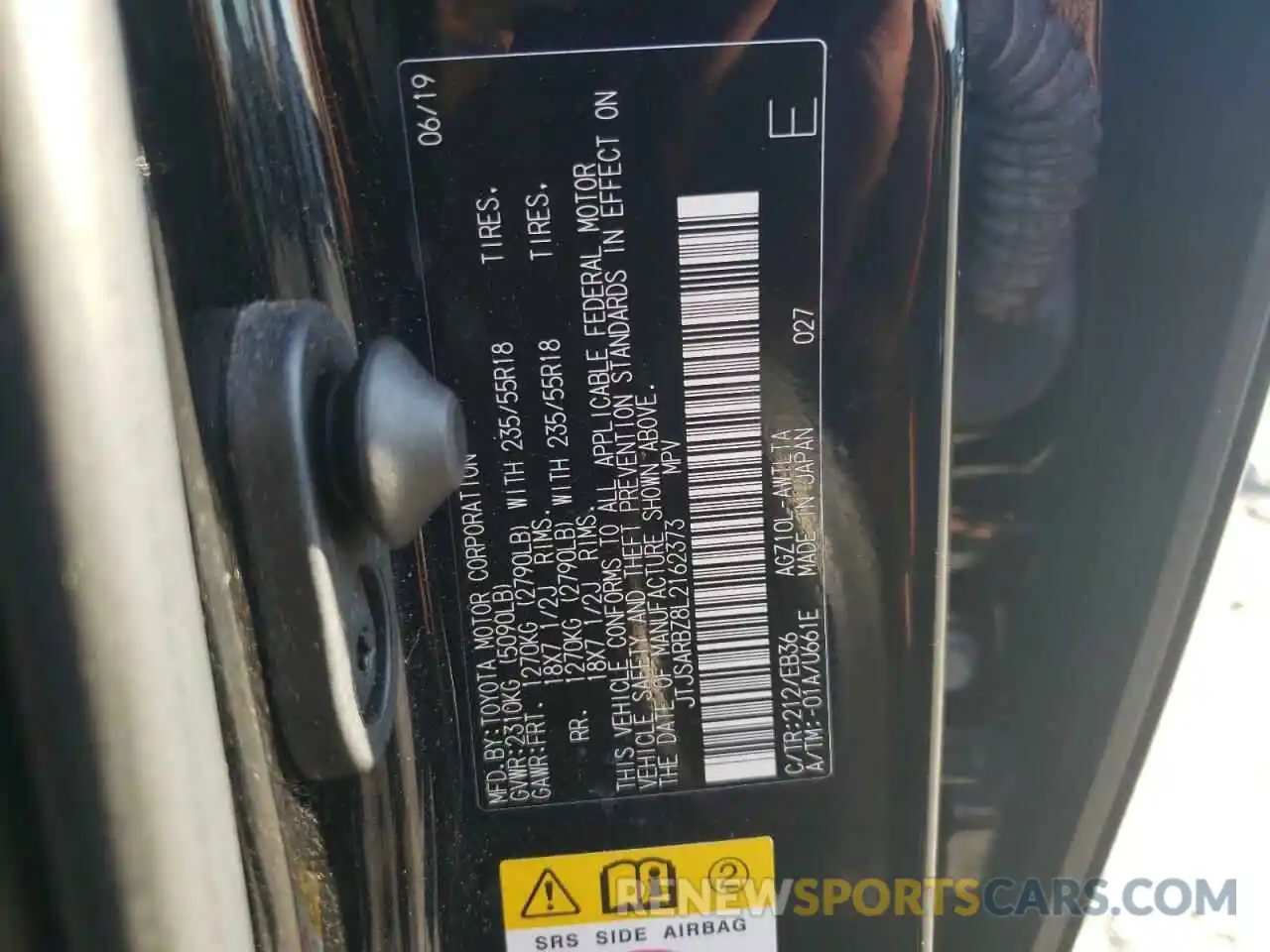 10 Photograph of a damaged car JTJSARBZ8L2162373 LEXUS NX 2020