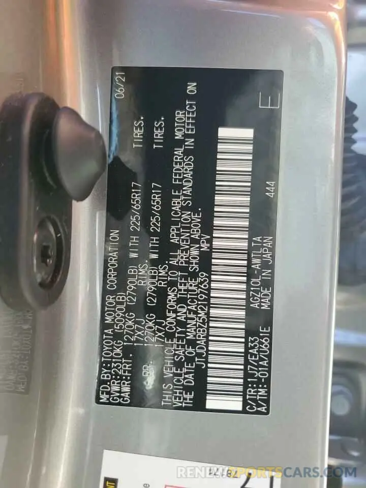 13 Photograph of a damaged car JTJDARBZ5M2197639 LEXUS NX 2021