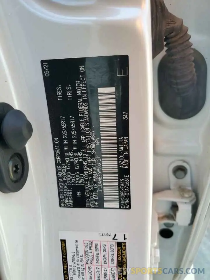 13 Photograph of a damaged car JTJDARBZ6M5031211 LEXUS NX 2021