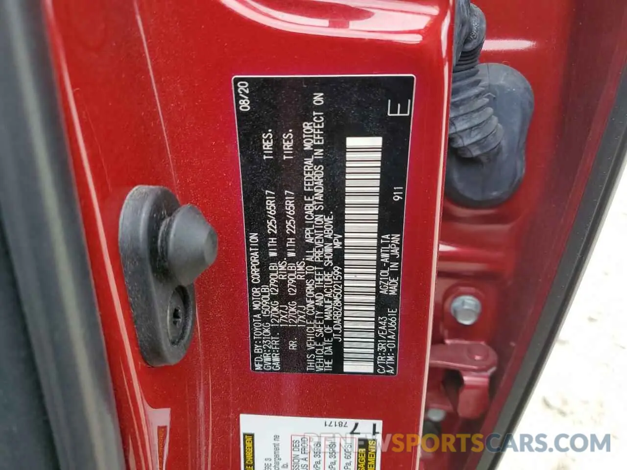 13 Photograph of a damaged car JTJDARBZ8M5021599 LEXUS NX 2021