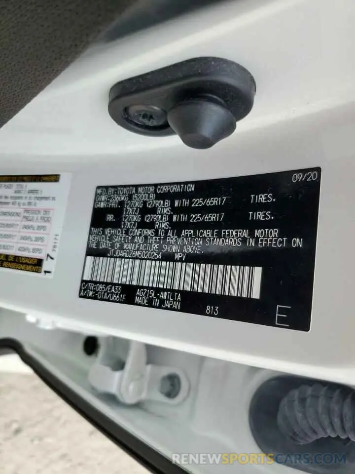 13 Photograph of a damaged car JTJDARDZ6M5020254 LEXUS NX 2021