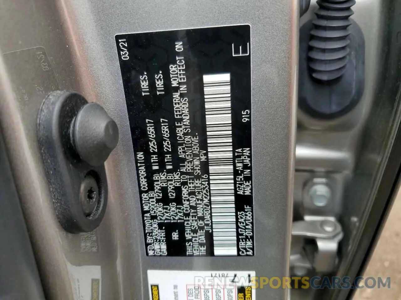 12 Photograph of a damaged car JTJDARDZ7M2253416 LEXUS NX 2021