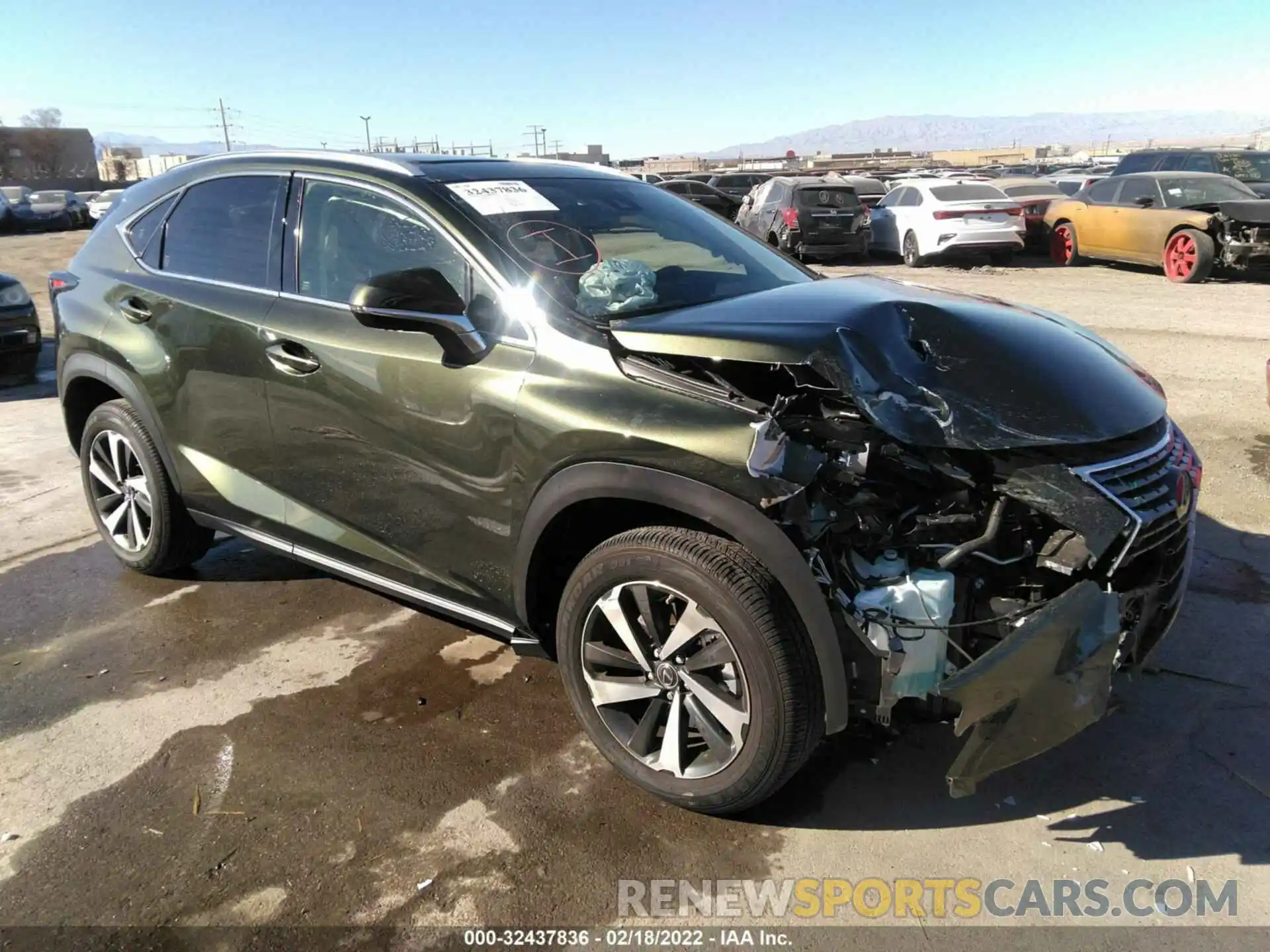 1 Photograph of a damaged car JTJGARBZ7M2184663 LEXUS NX 2021