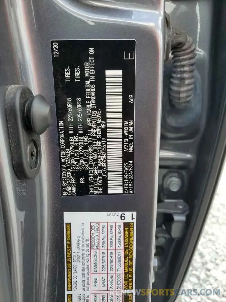 14 Photograph of a damaged car JTJGJRDZXM2155719 LEXUS NX 2021