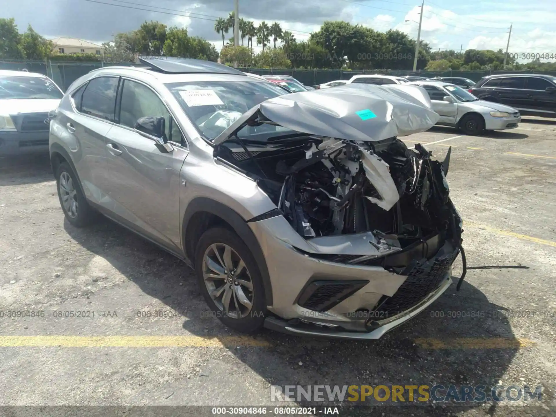 1 Photograph of a damaged car JTJSARBZ9M2194136 LEXUS NX 2021