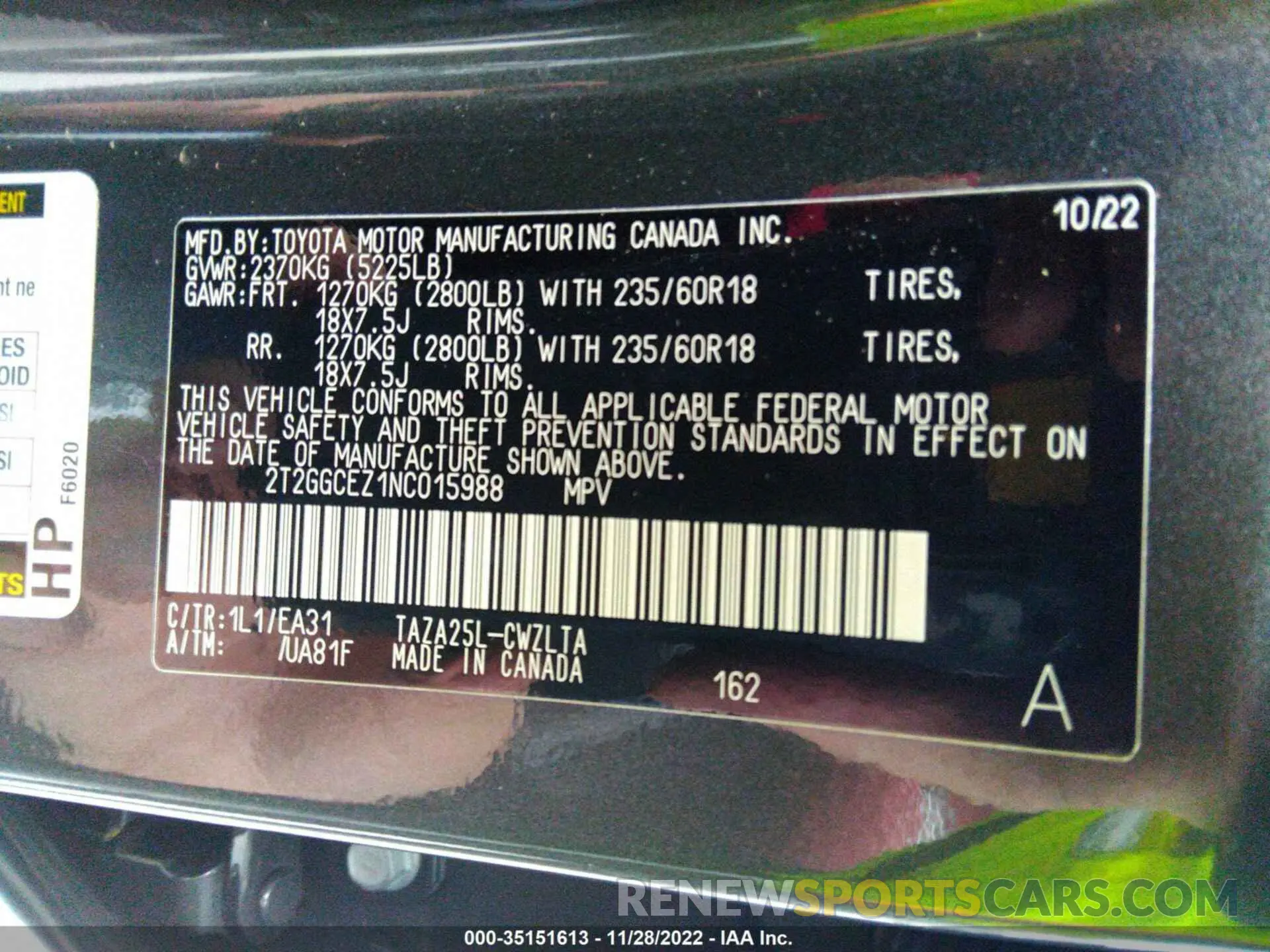9 Photograph of a damaged car 2T2GGCEZ1NC015988 LEXUS NX 2022