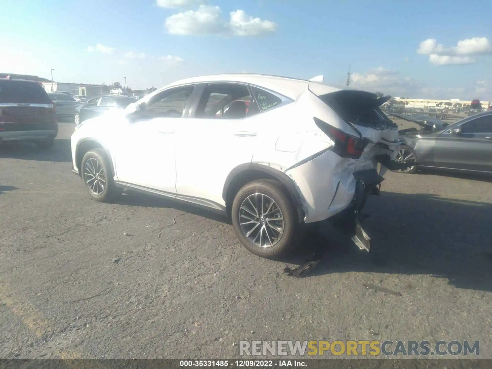 3 Photograph of a damaged car 2T2GGCEZ2NC012761 LEXUS NX 2022