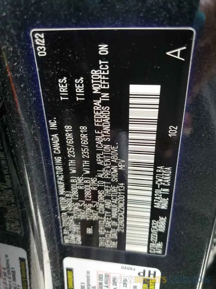13 Photograph of a damaged car 2T2ADCAZ2NC001134 LEXUS NX 250 2022