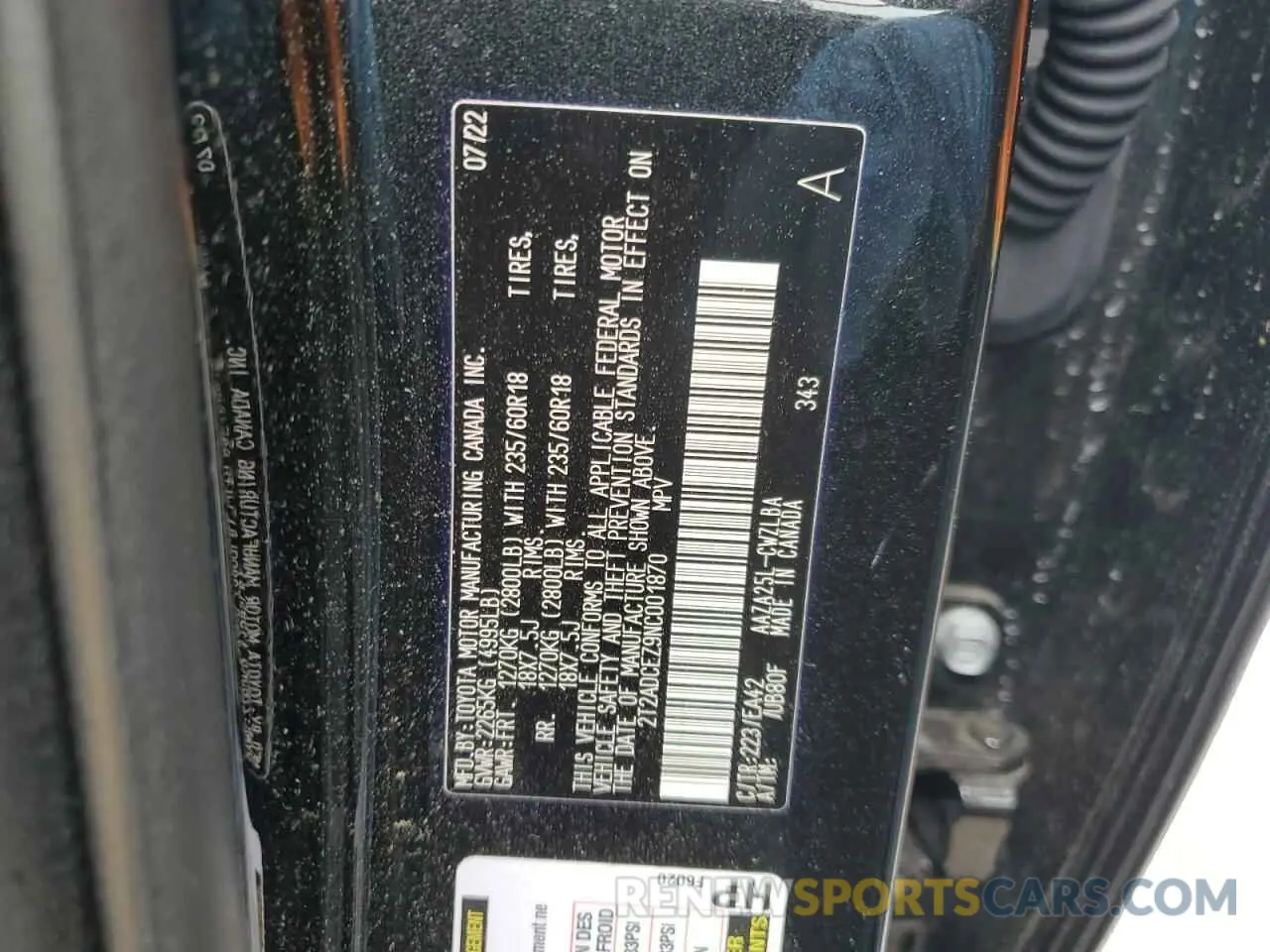 14 Photograph of a damaged car 2T2ADCEZ9NC001870 LEXUS NX 250 2022