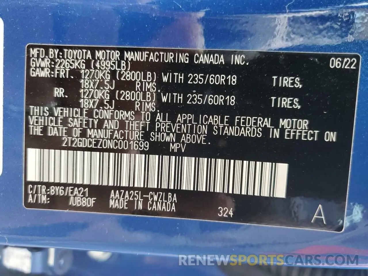 14 Photograph of a damaged car 2T2GDCEZ0NC001699 LEXUS NX 250 2022