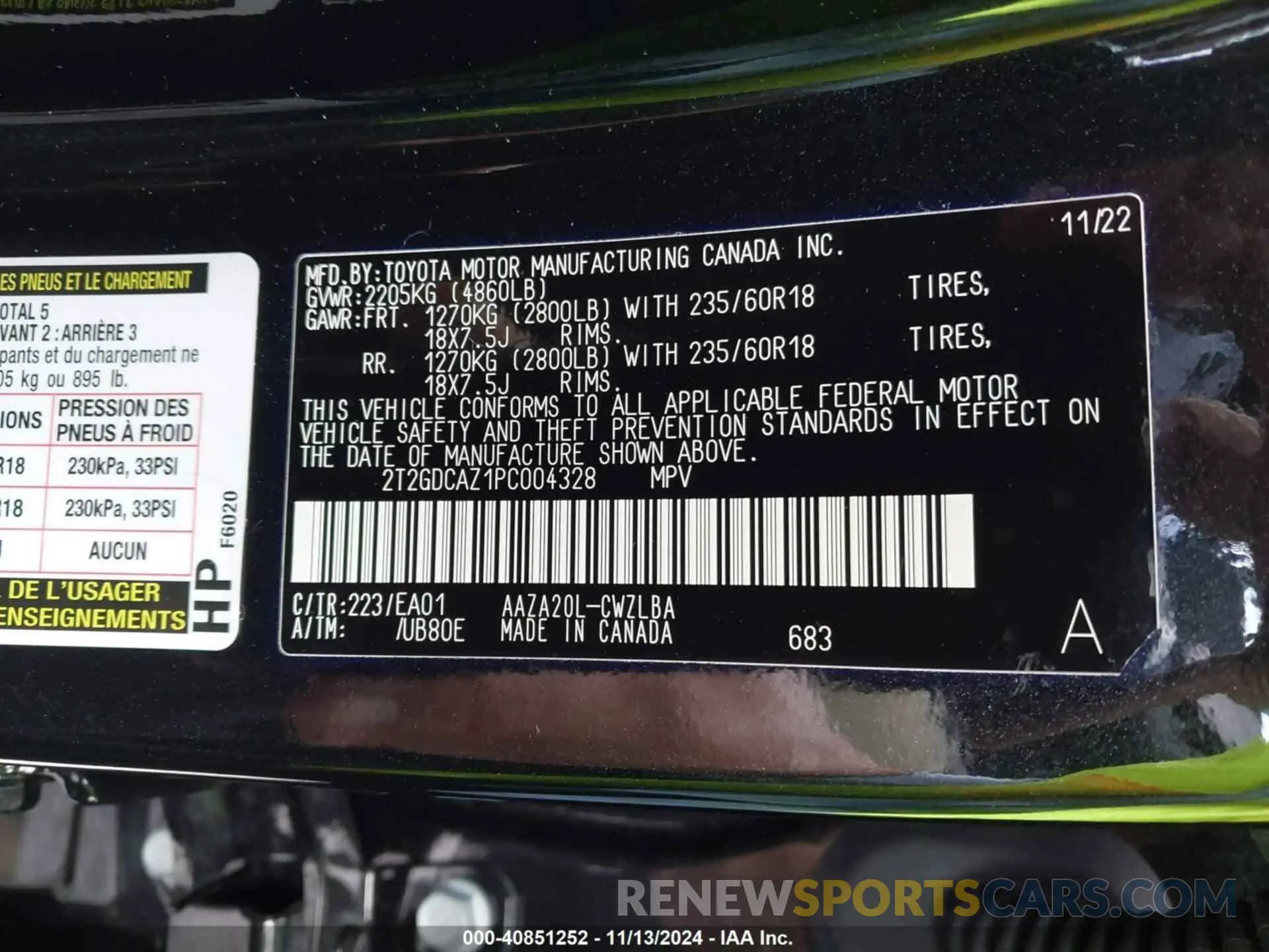 9 Photograph of a damaged car 2T2GDCAZ1PC004328 LEXUS NX 250 2023