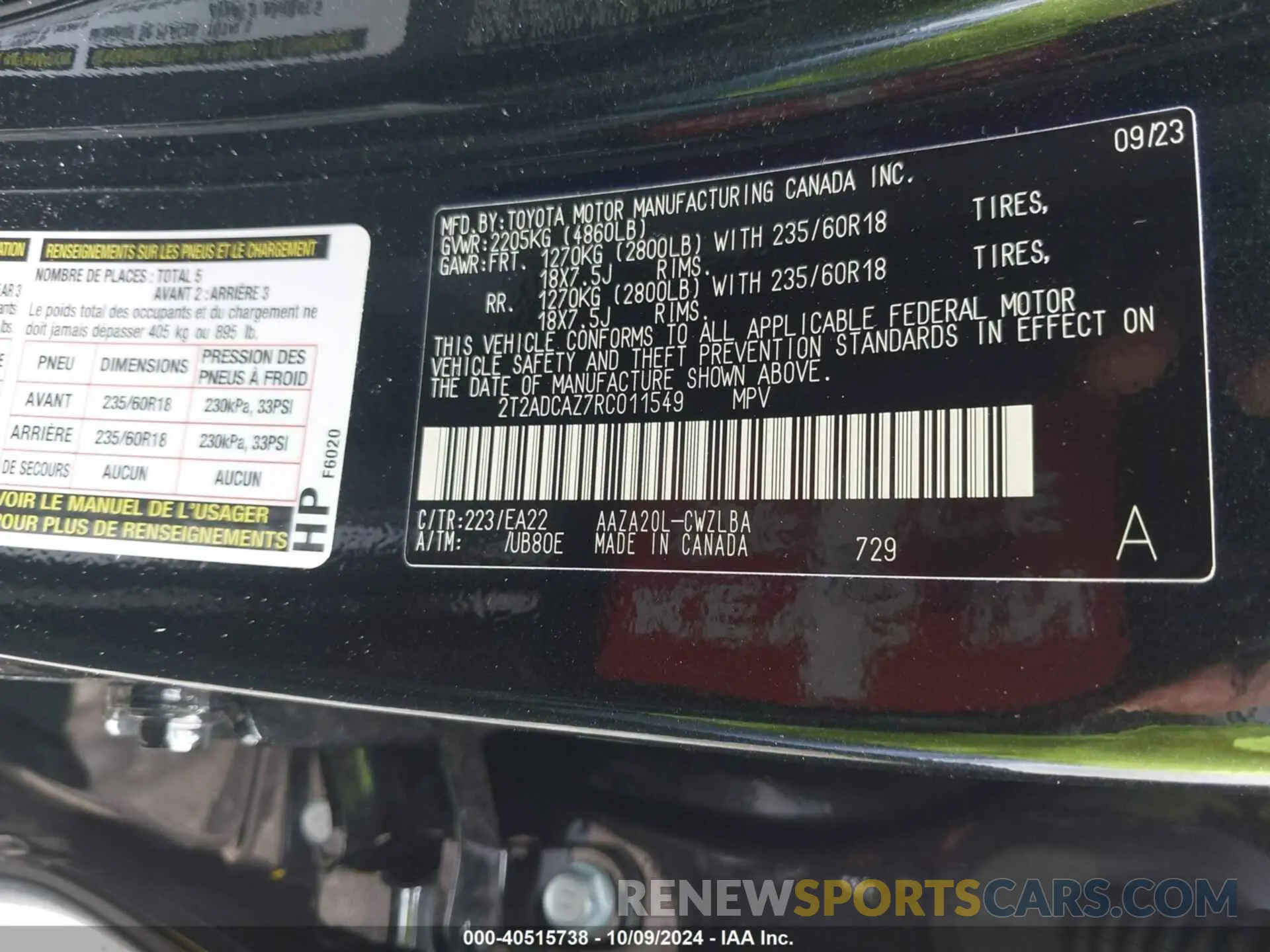 9 Photograph of a damaged car 2T2ADCAZ7RC011549 LEXUS NX 250 2024