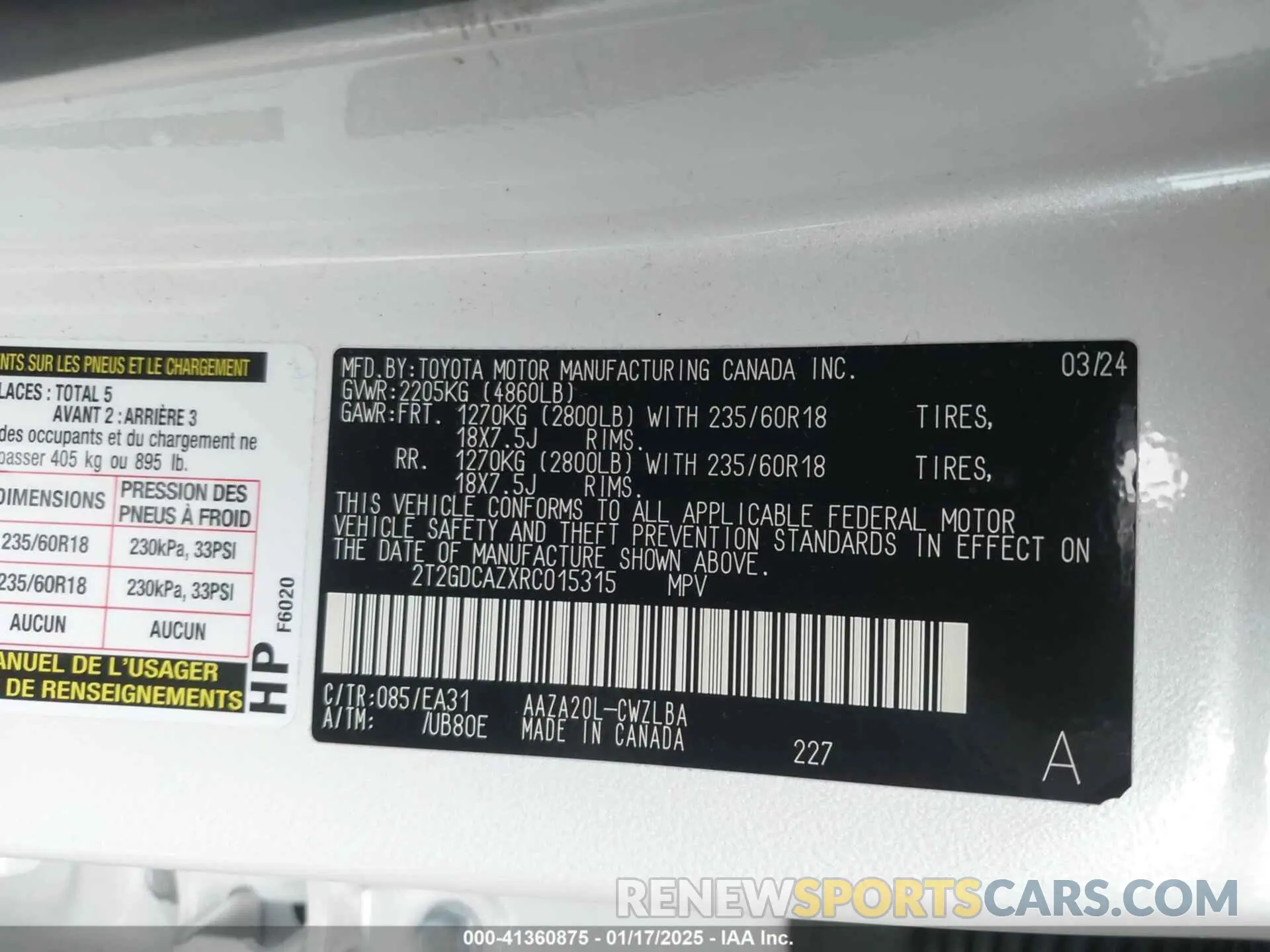 9 Photograph of a damaged car 2T2GDCAZXRC015315 LEXUS NX 250 2024