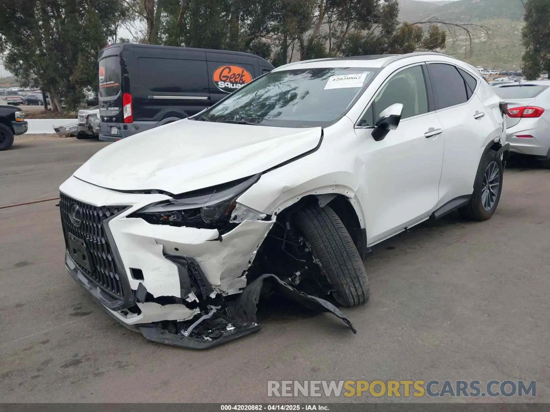 2 Photograph of a damaged car JTJGDCAZ2R5022080 LEXUS NX 250 2024