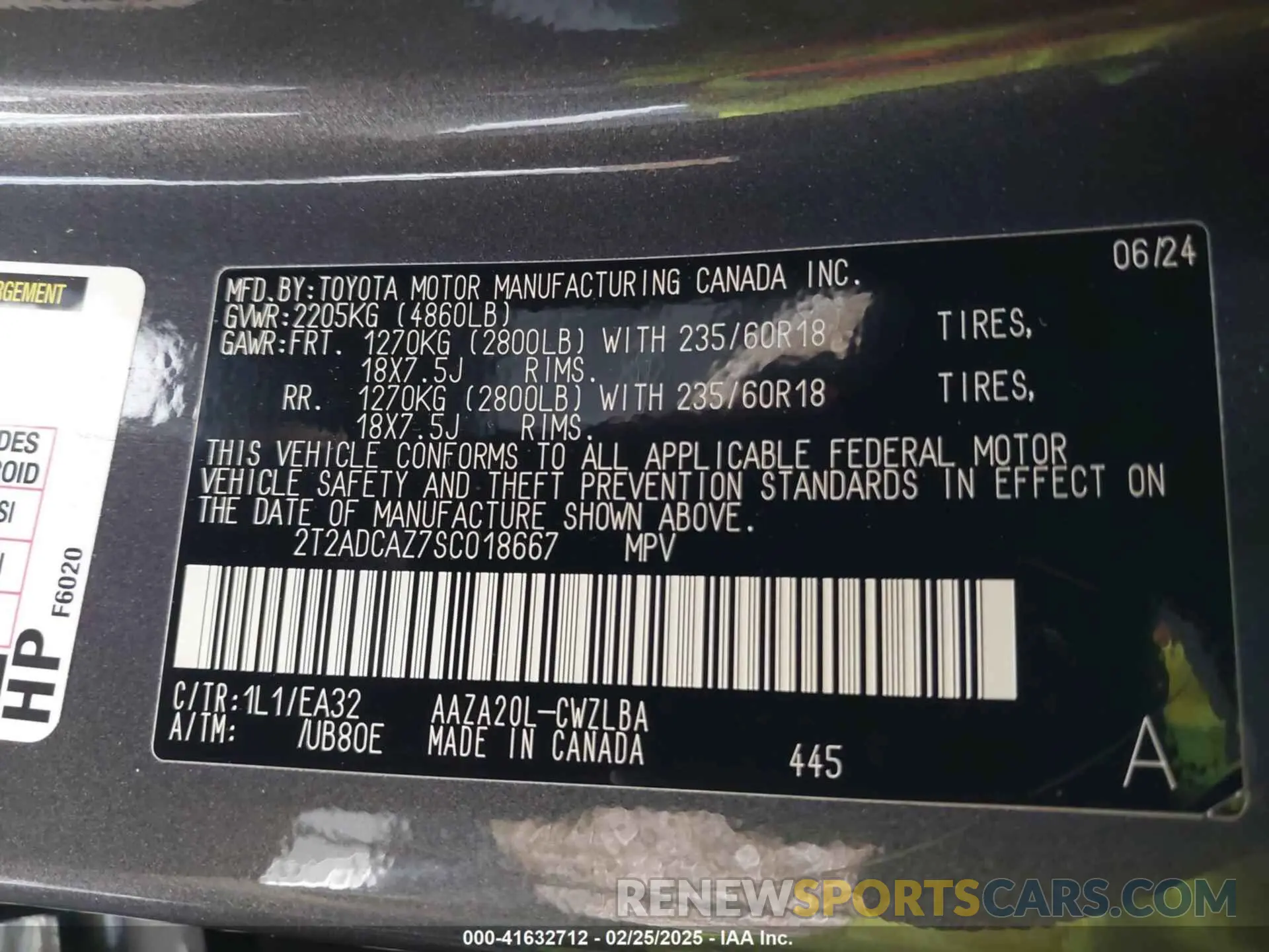 9 Photograph of a damaged car 2T2ADCAZ7SC018667 LEXUS NX 250 2025