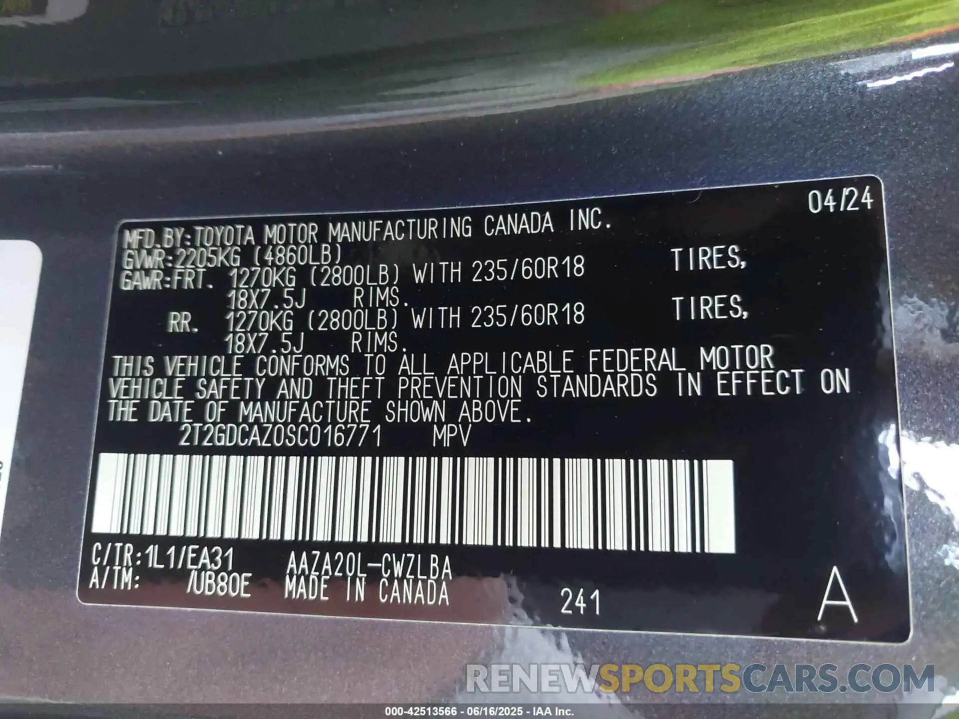 9 Photograph of a damaged car 2T2GDCAZ0SC016771 LEXUS NX 250 2025