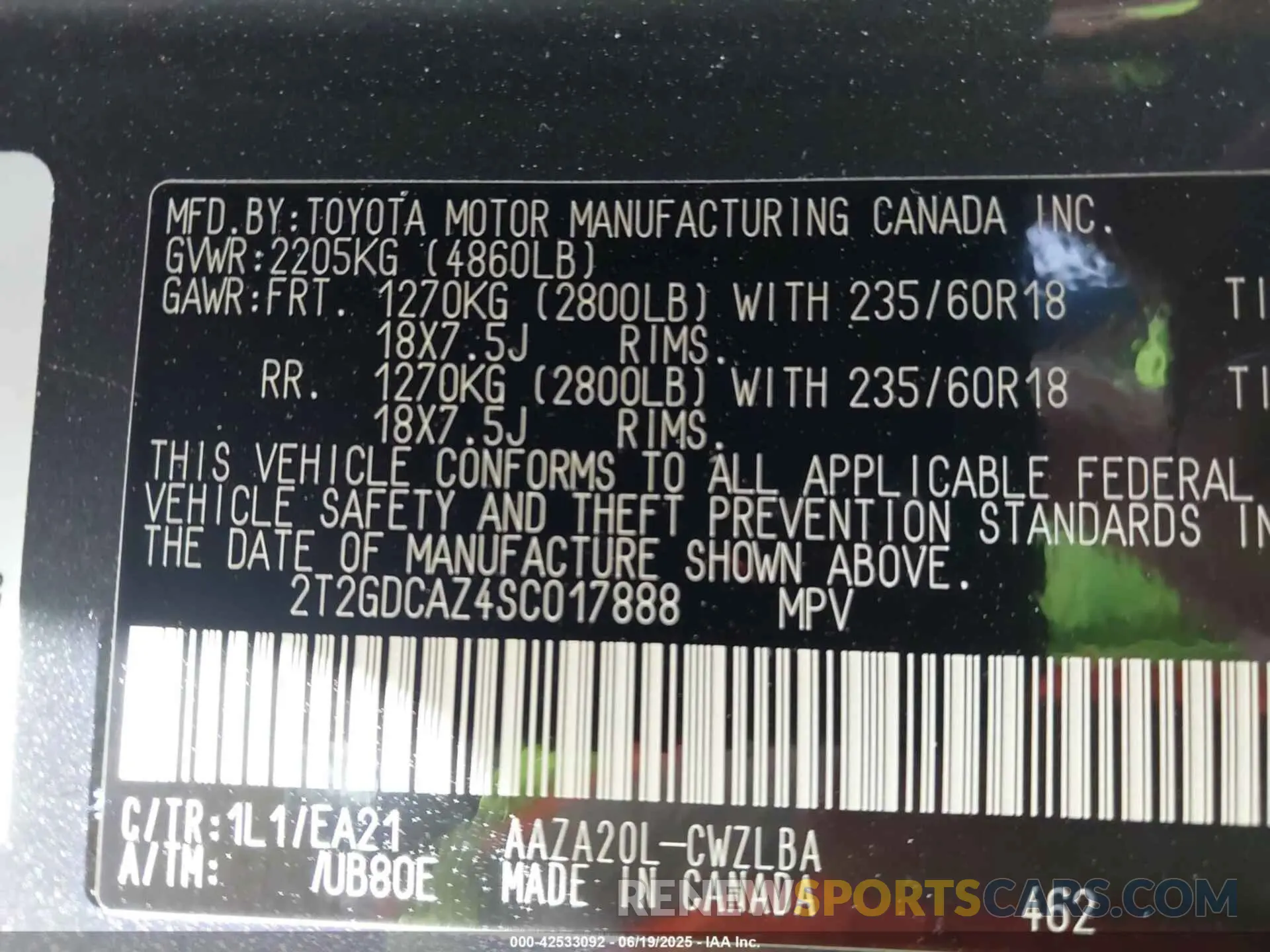 9 Photograph of a damaged car 2T2GDCAZ4SC017888 LEXUS NX 250 2025