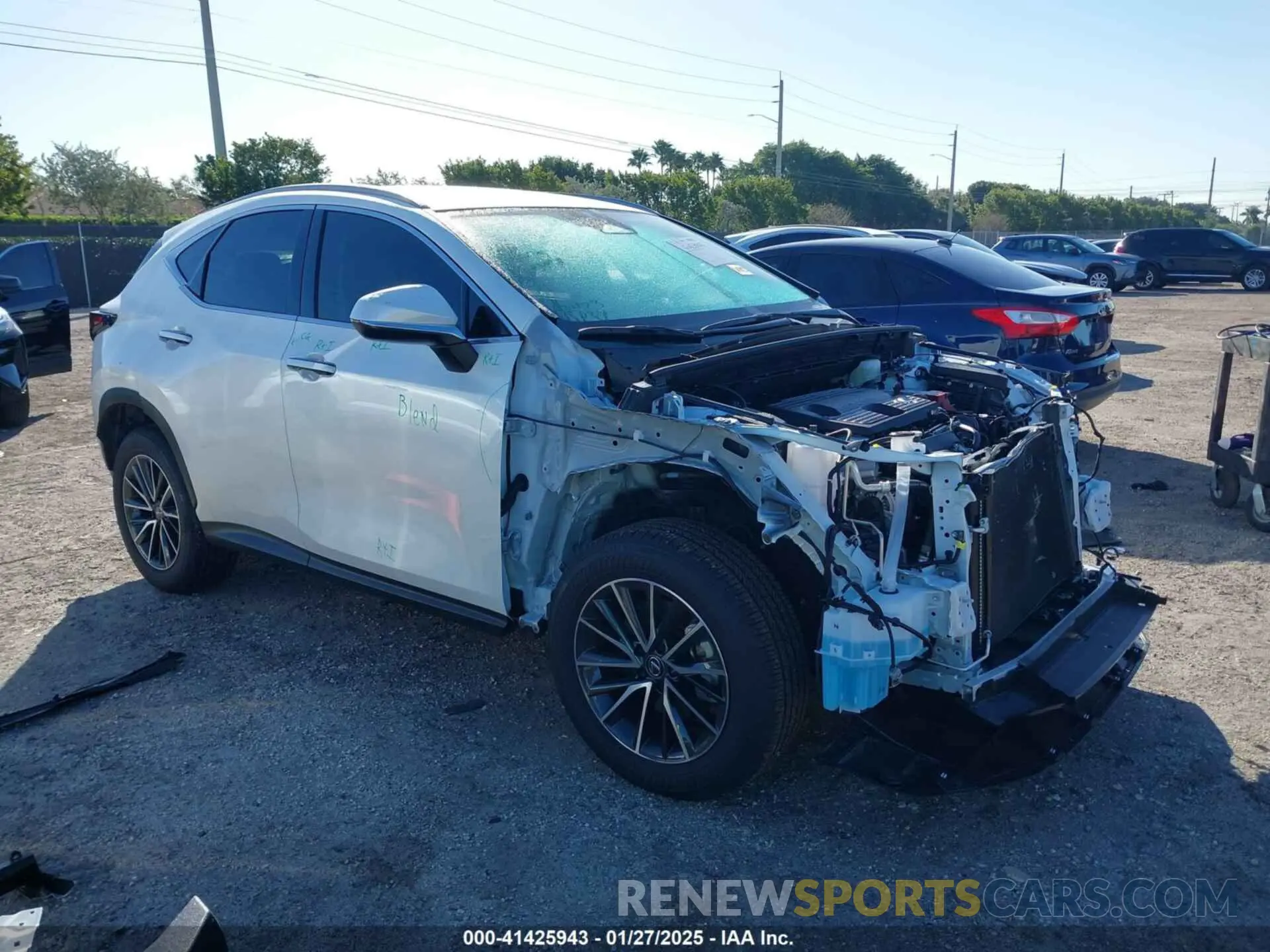 1 Photograph of a damaged car JTJADCAZXS2022146 LEXUS NX 250 2025