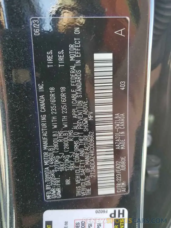 15 Photograph of a damaged car 2T2ADCAZ4RC009662 LEXUS NX 250 BAS 2024