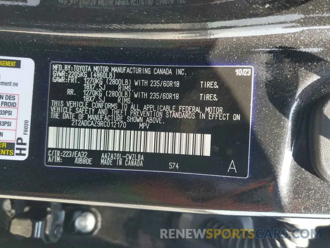 13 Photograph of a damaged car 2T2ADCAZ9RC012170 LEXUS NX 250 BAS 2024