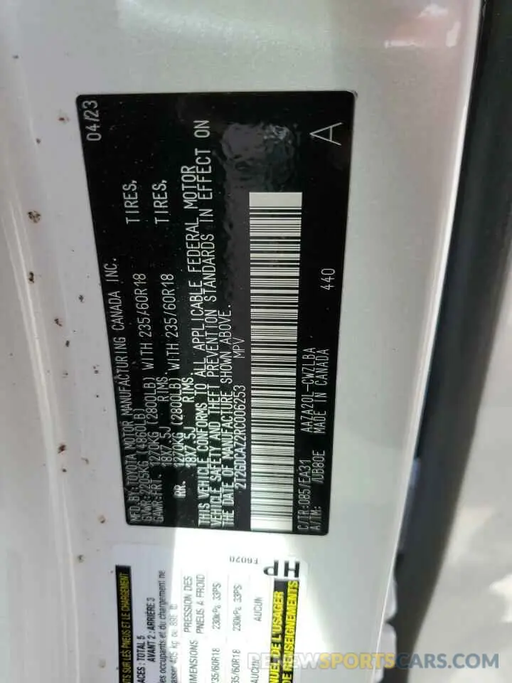 13 Photograph of a damaged car 2T2GDCAZ2RC006253 LEXUS NX 250 PRE 2024