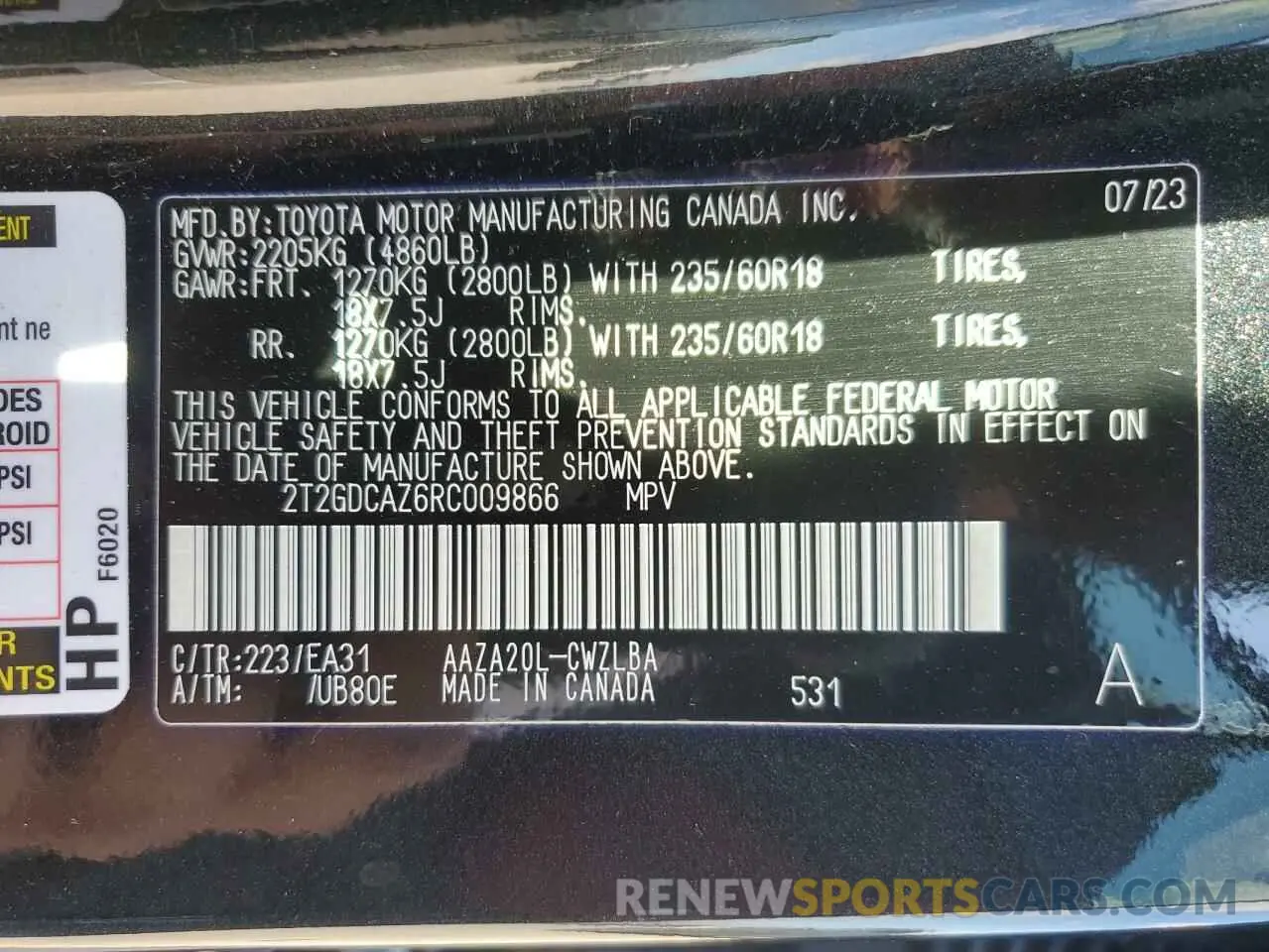 13 Photograph of a damaged car 2T2GDCAZ6RC009866 LEXUS NX 250 PRE 2024