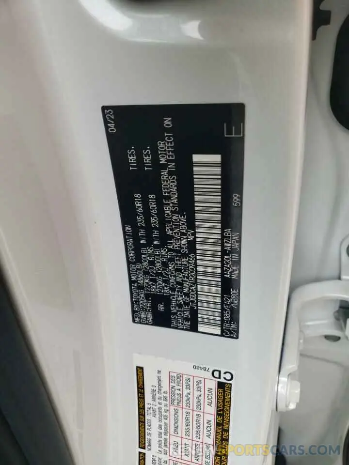 13 Photograph of a damaged car JTJGDCAZ1R2009466 LEXUS NX 250 PRE 2024