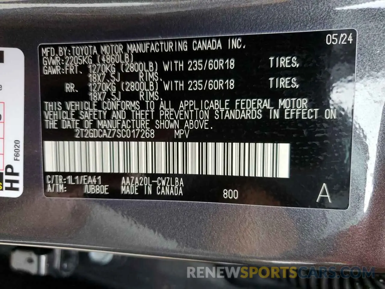 14 Photograph of a damaged car 2T2GDCAZ7SC017268 LEXUS NX 250 PRE 2025