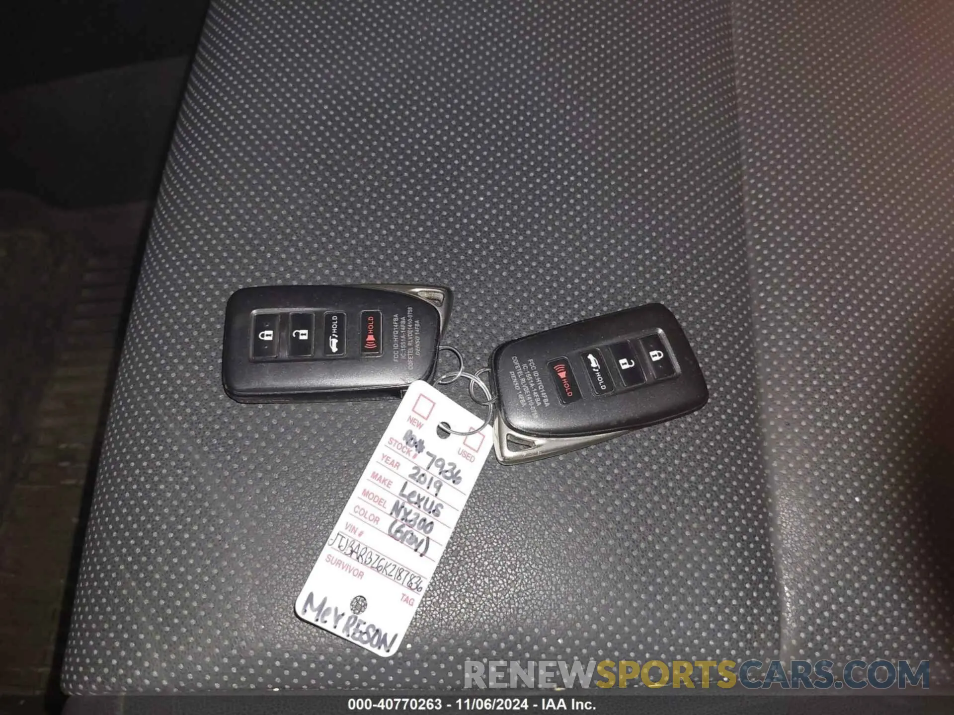 11 Photograph of a damaged car JTJBARBZ6K2187836 LEXUS NX 300 2019