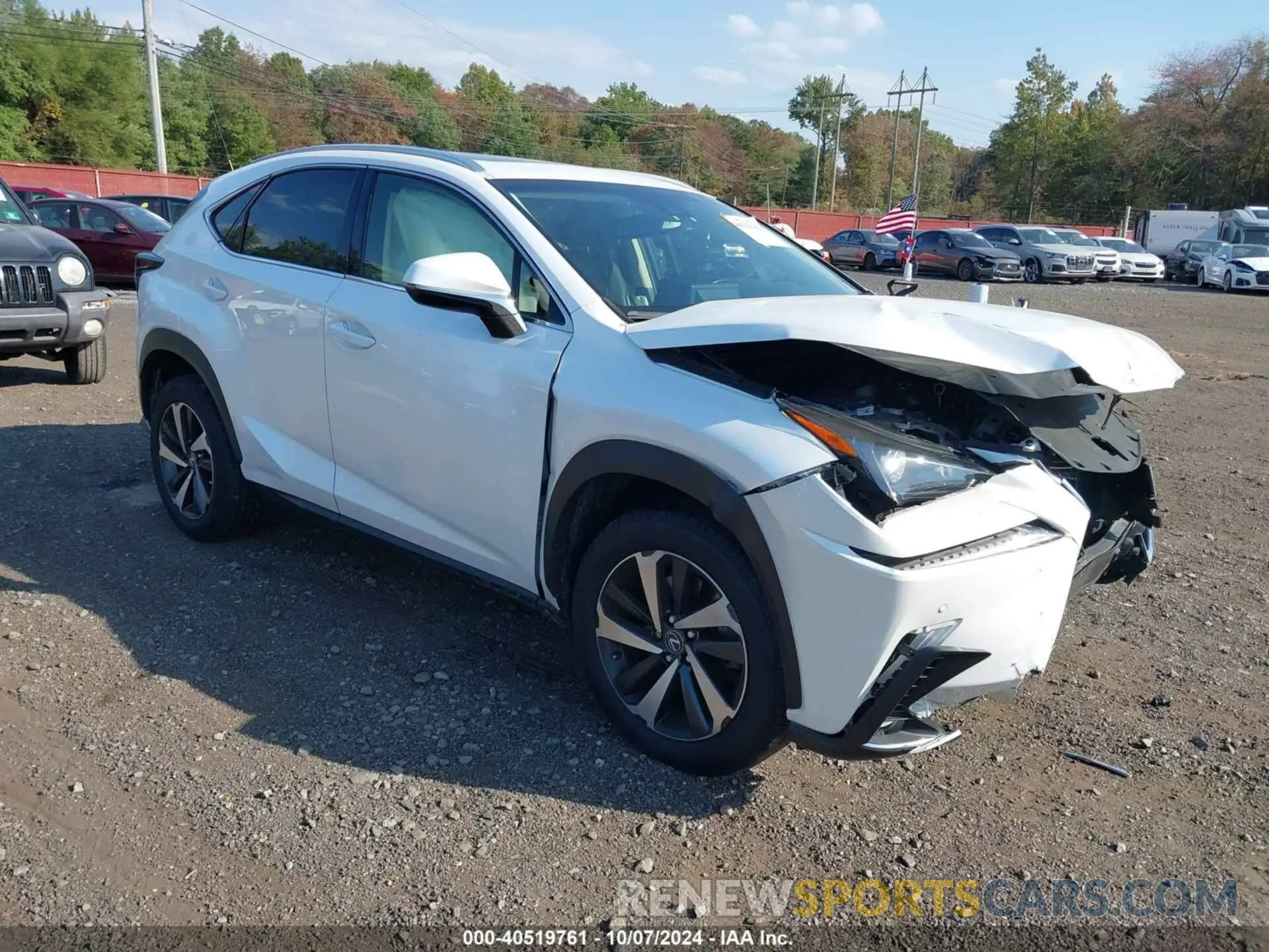 1 Photograph of a damaged car JTJBARBZ8K2213501 LEXUS NX 300 2019