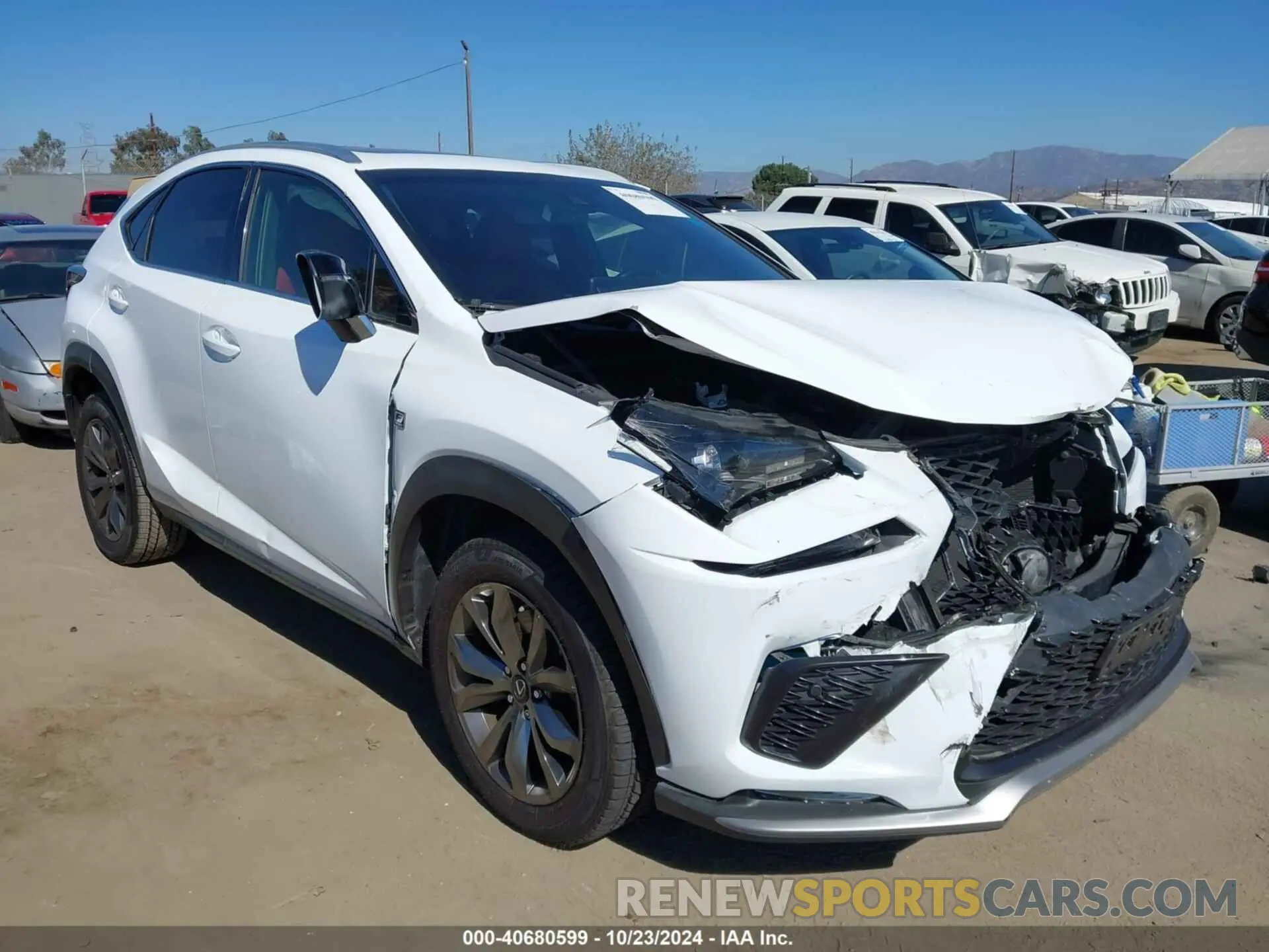 1 Photograph of a damaged car JTJYARBZ1K2137341 LEXUS NX 300 2019