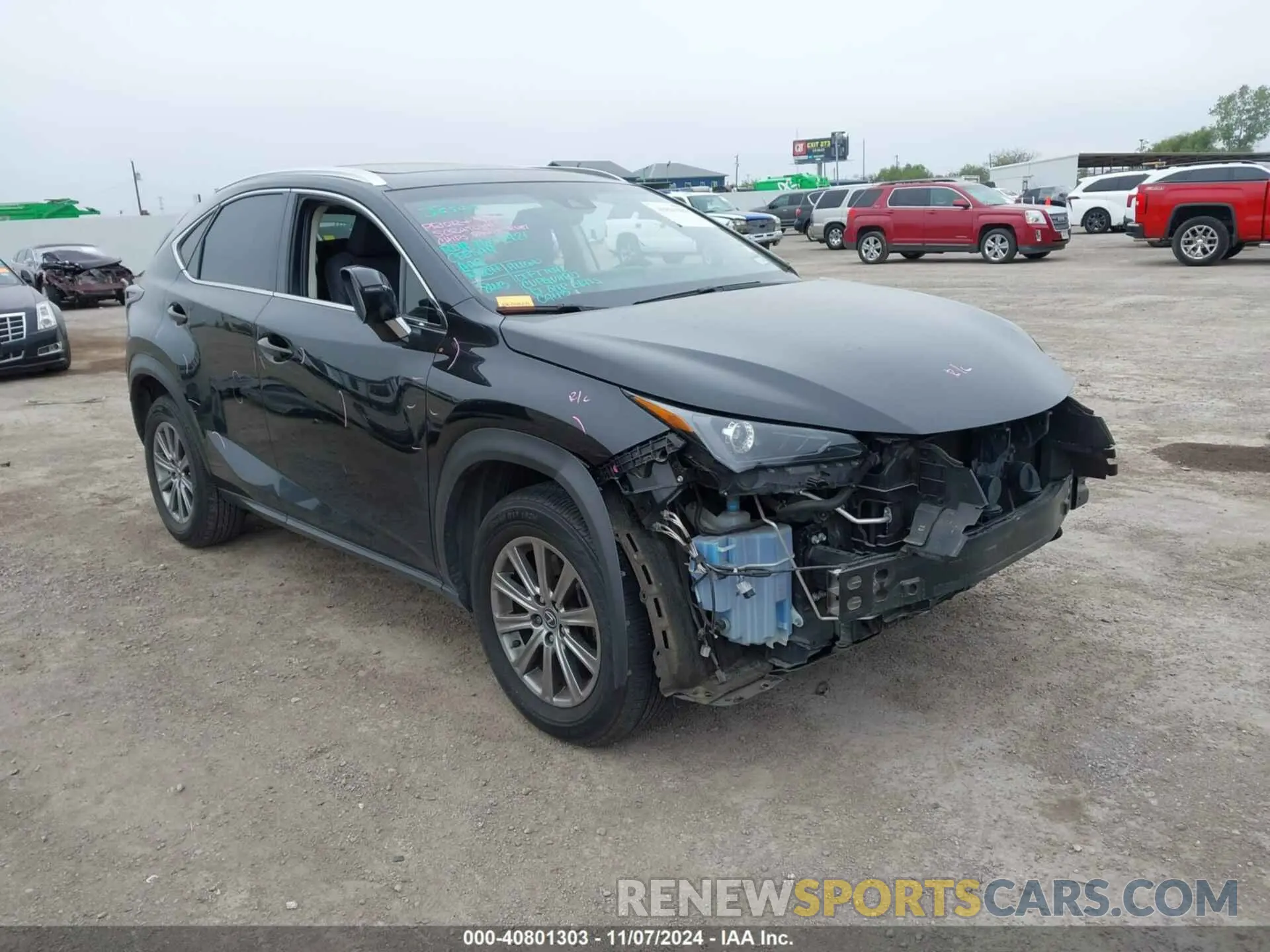 1 Photograph of a damaged car JTJYARBZ2K2144346 LEXUS NX 300 2019