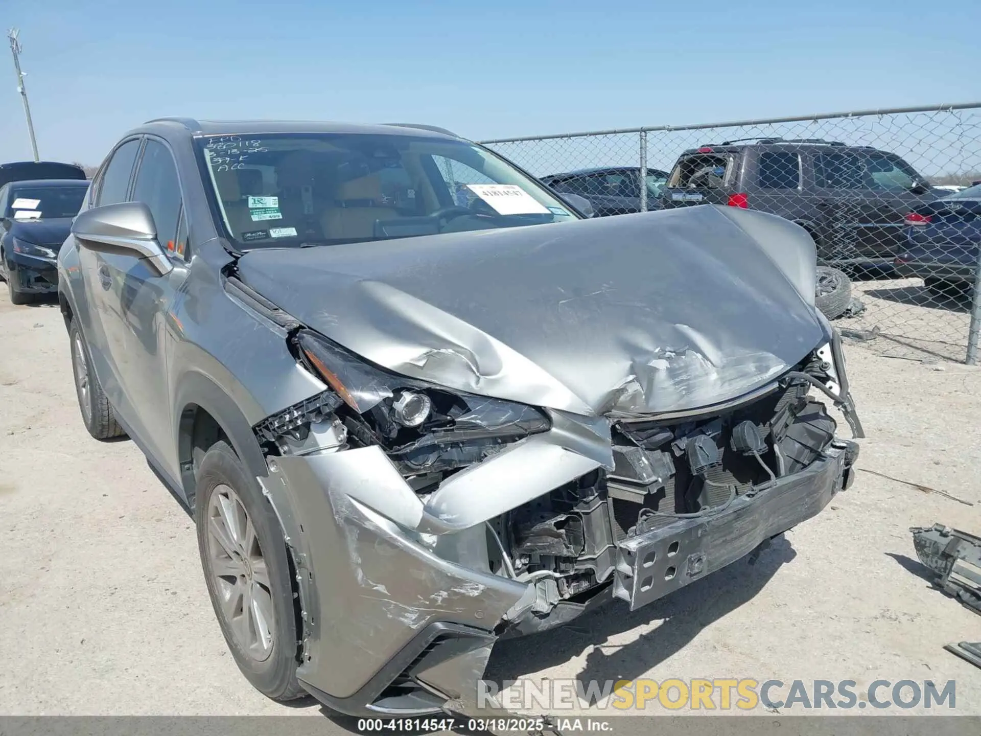 1 Photograph of a damaged car JTJDARBZ4L2171323 LEXUS NX 300 2020