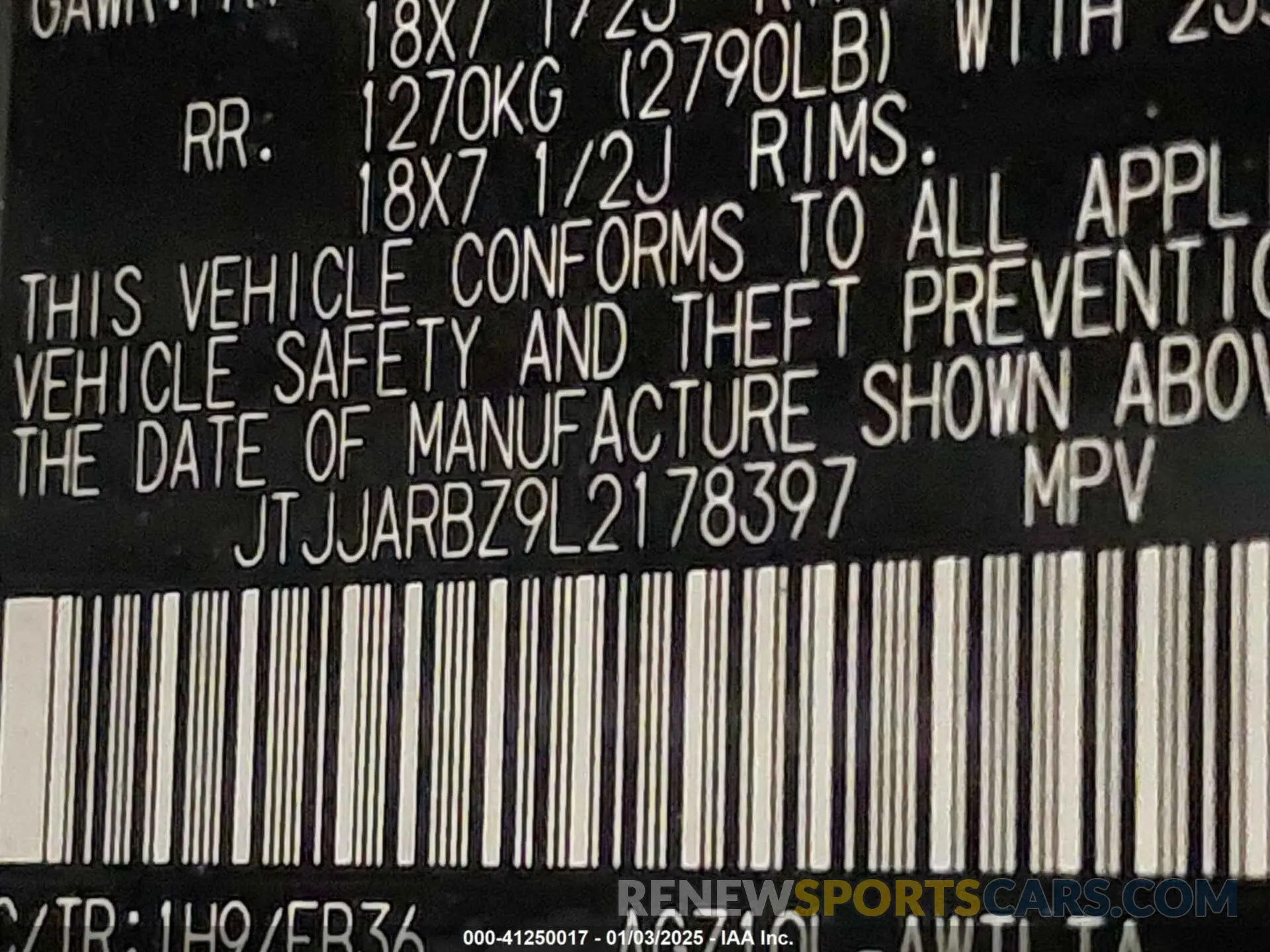 9 Photograph of a damaged car JTJJARBZ9L2178397 LEXUS NX 300 2020