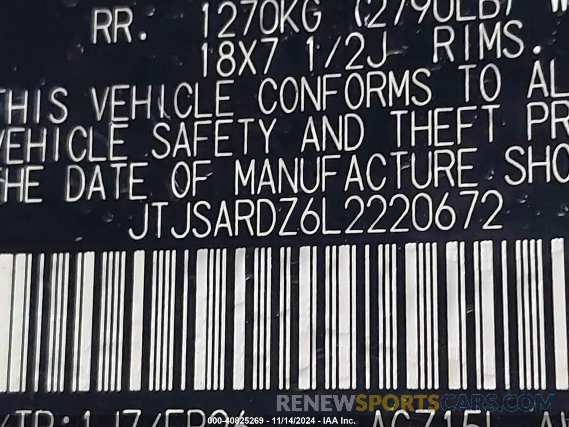 9 Photograph of a damaged car JTJSARDZ6L2220672 LEXUS NX 300 2020