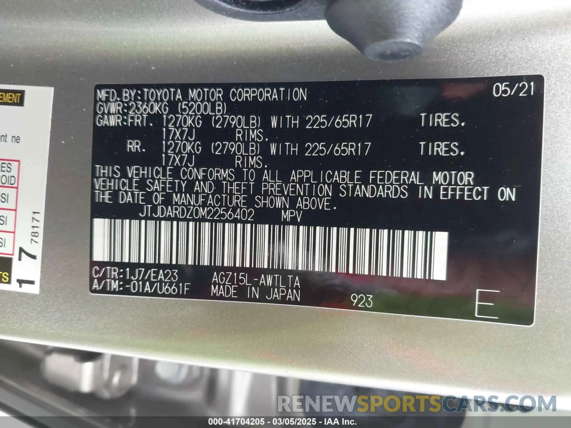 9 Photograph of a damaged car JTJDARDZ0M2256402 LEXUS NX 300 2021