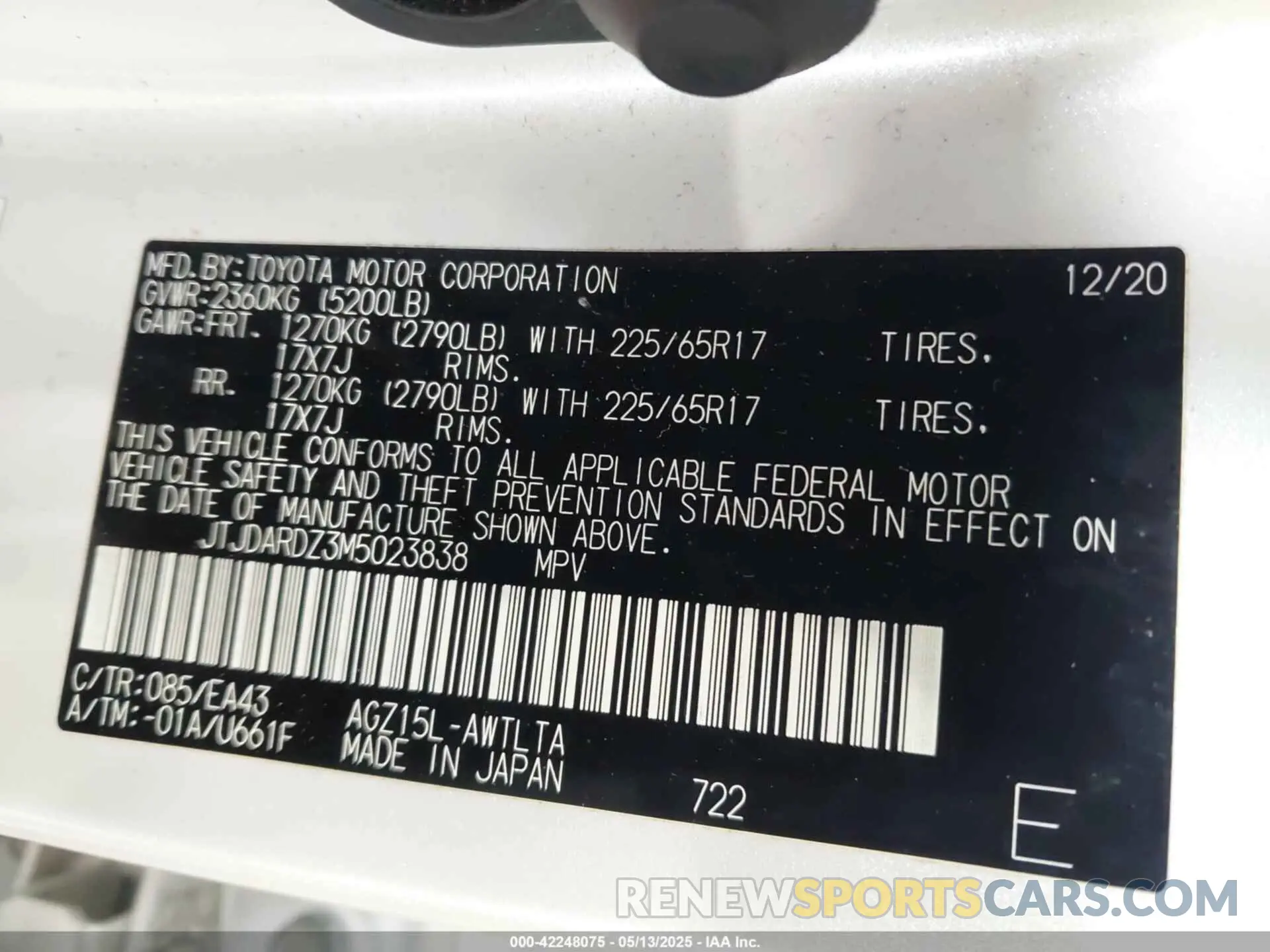 9 Photograph of a damaged car JTJDARDZ3M5023838 LEXUS NX 300 2021