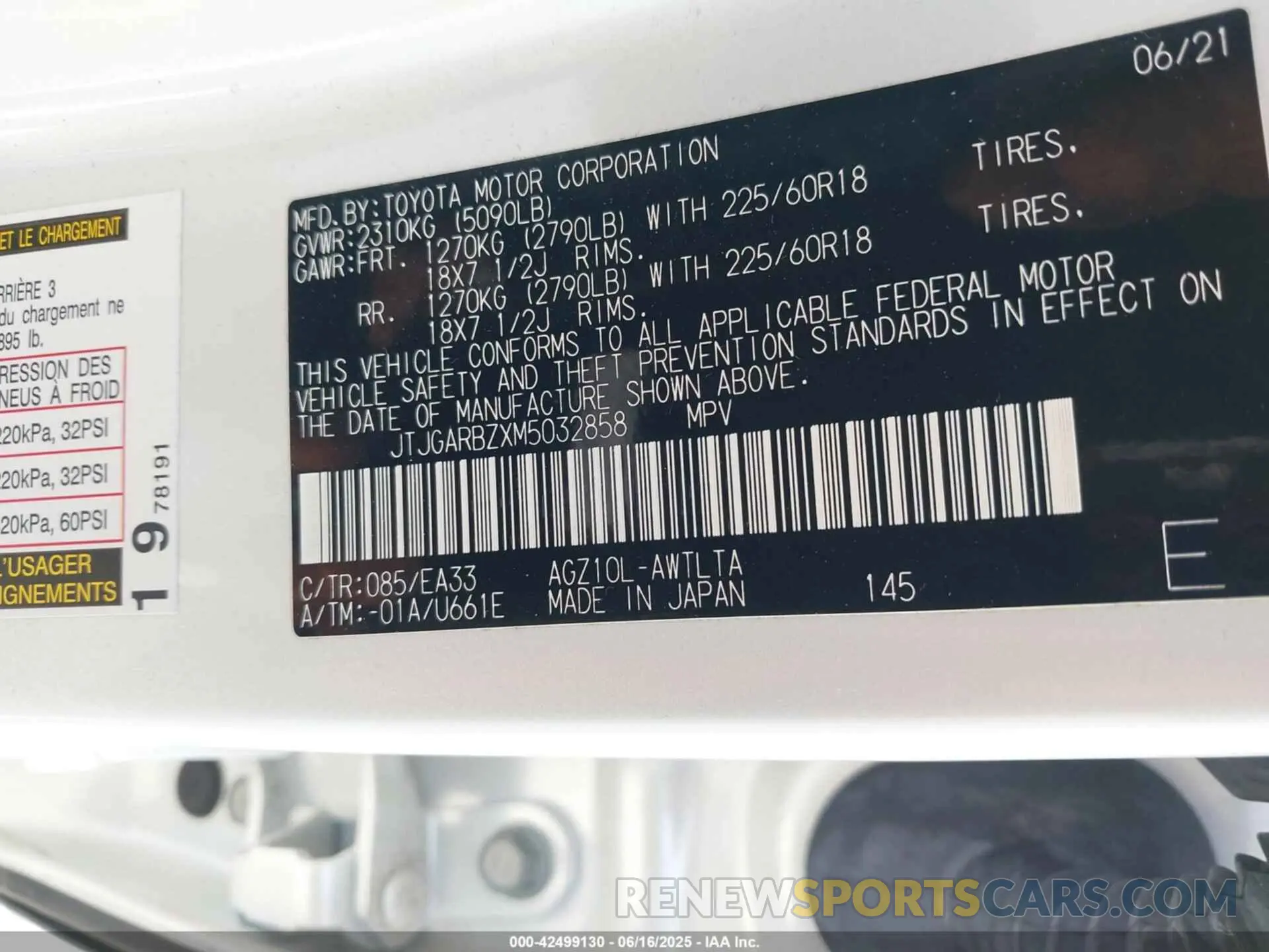 9 Photograph of a damaged car JTJGARBZXM5032858 LEXUS NX 300 2021