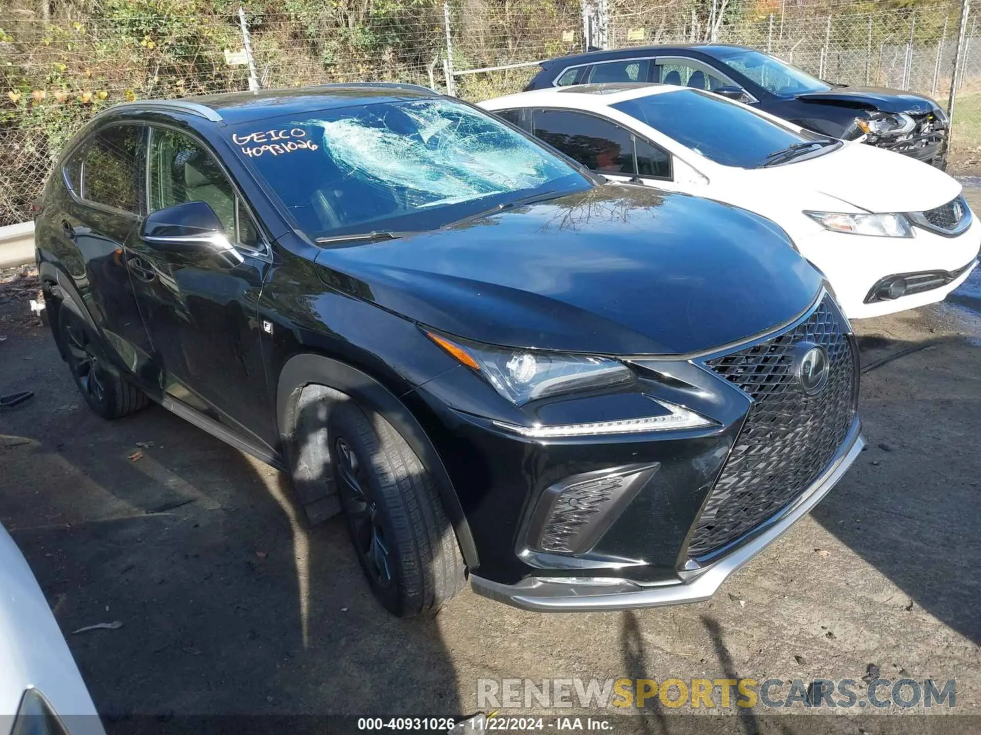 1 Photograph of a damaged car JTJSARBZ3M2203039 LEXUS NX 300 2021