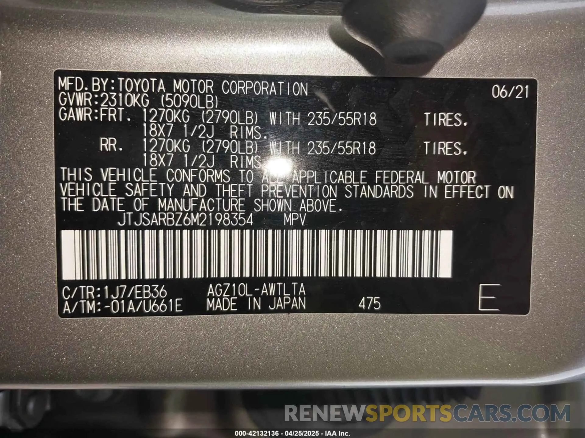 9 Photograph of a damaged car JTJSARBZ6M2198354 LEXUS NX 300 2021