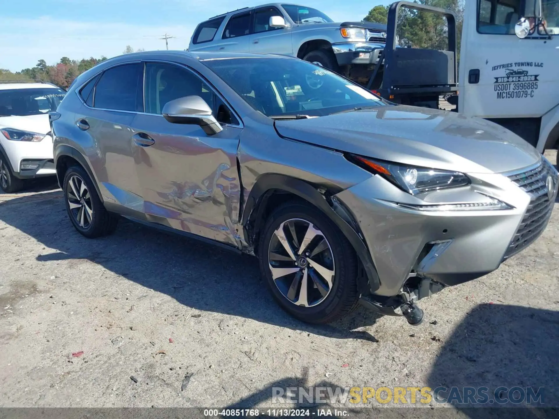 1 Photograph of a damaged car JTJBJRBZ9K2097192 LEXUS NX 300H 2019