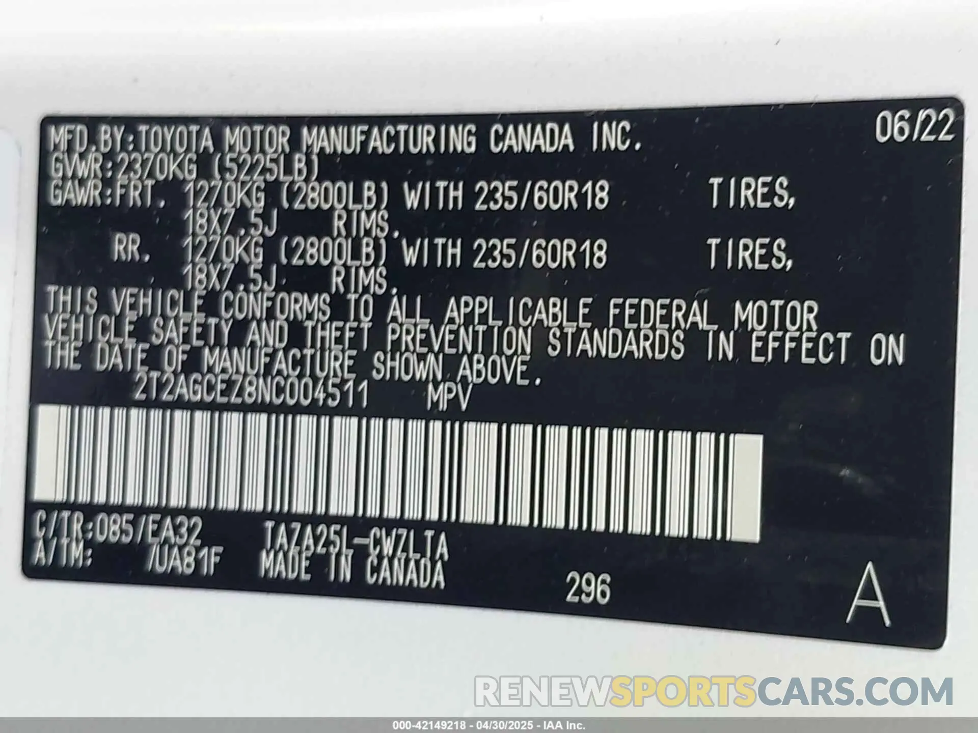 9 Photograph of a damaged car 2T2AGCEZ8NC004511 LEXUS NX 350 2022