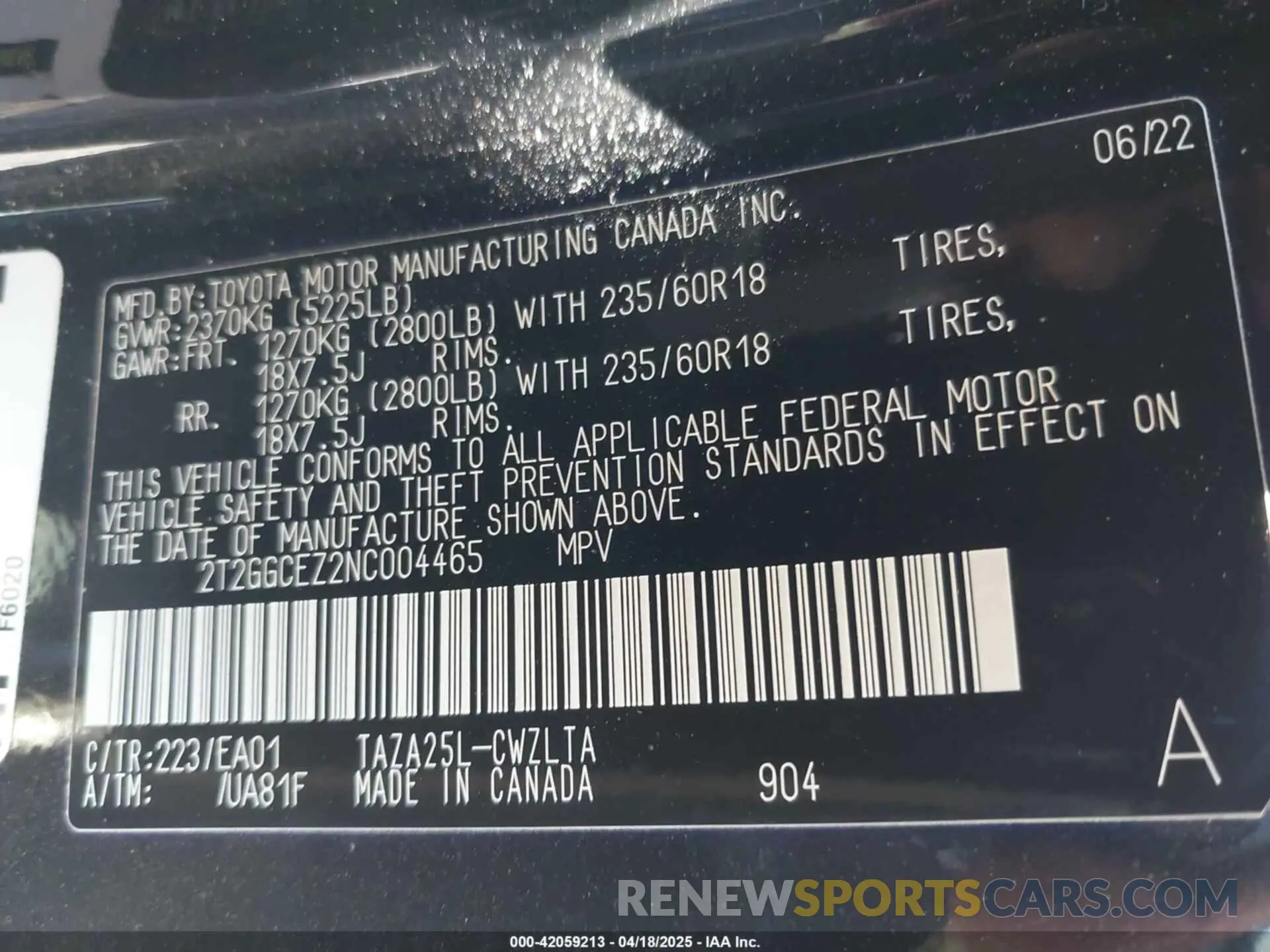 9 Photograph of a damaged car 2T2GGCEZ2NC004465 LEXUS NX 350 2022