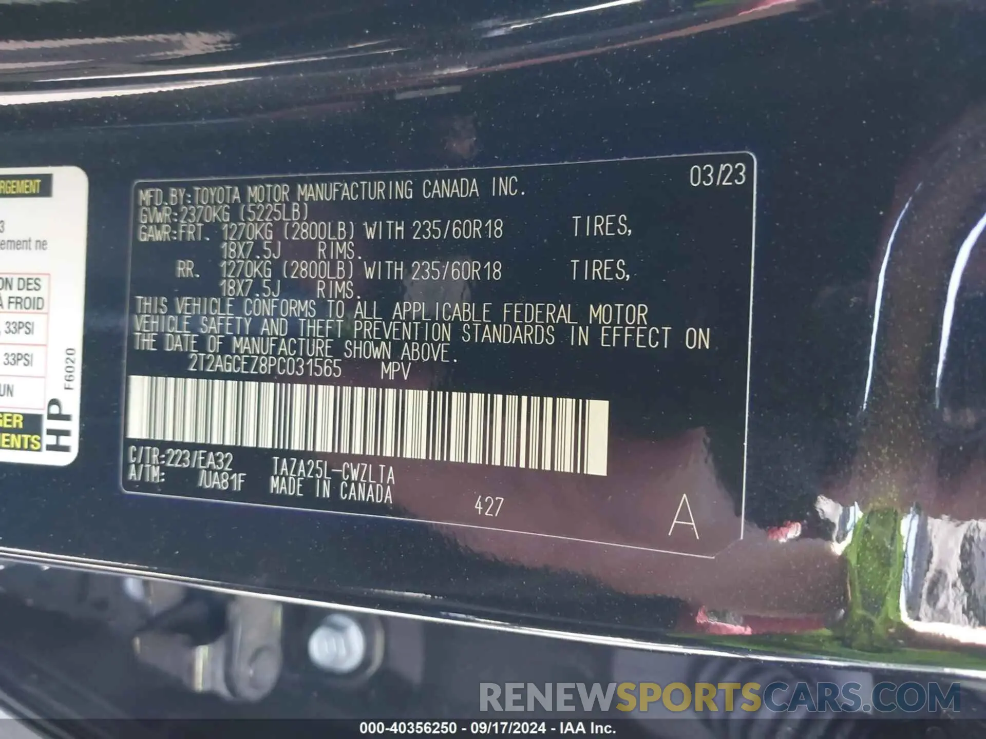 9 Photograph of a damaged car 2T2AGCEZ8PC031565 LEXUS NX 350 2023