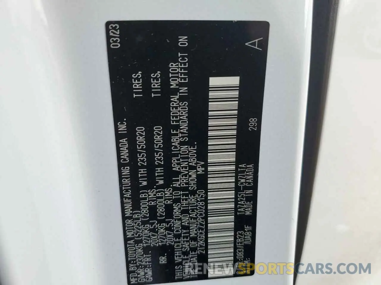 14 Photograph of a damaged car 2T2KGCEZ2PC028150 LEXUS NX 350 2023