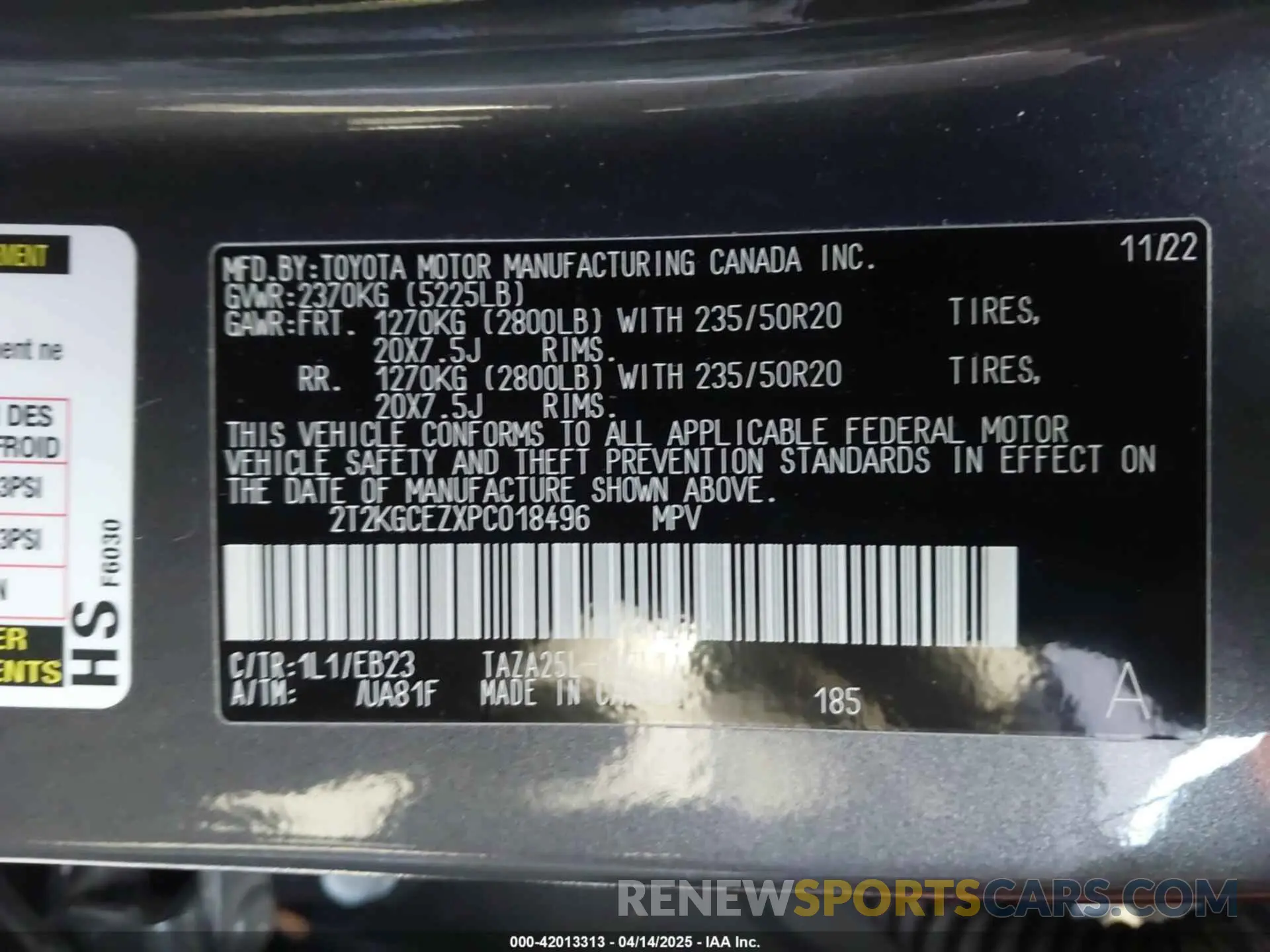 9 Photograph of a damaged car 2T2KGCEZXPC018496 LEXUS NX 350 2023