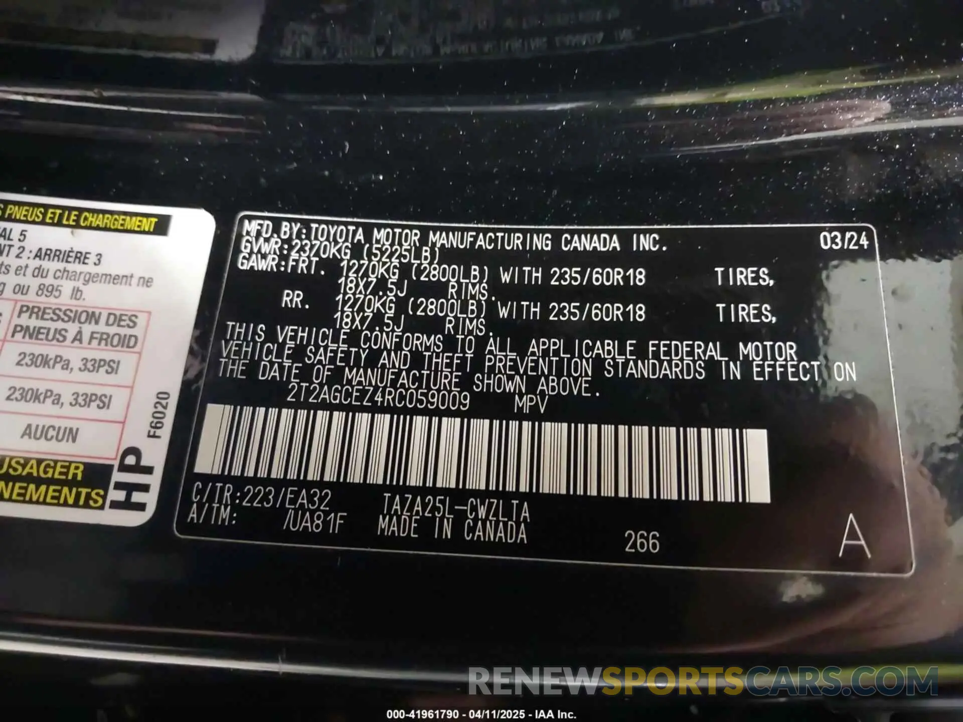9 Photograph of a damaged car 2T2AGCEZ4RC059009 LEXUS NX 350 2024