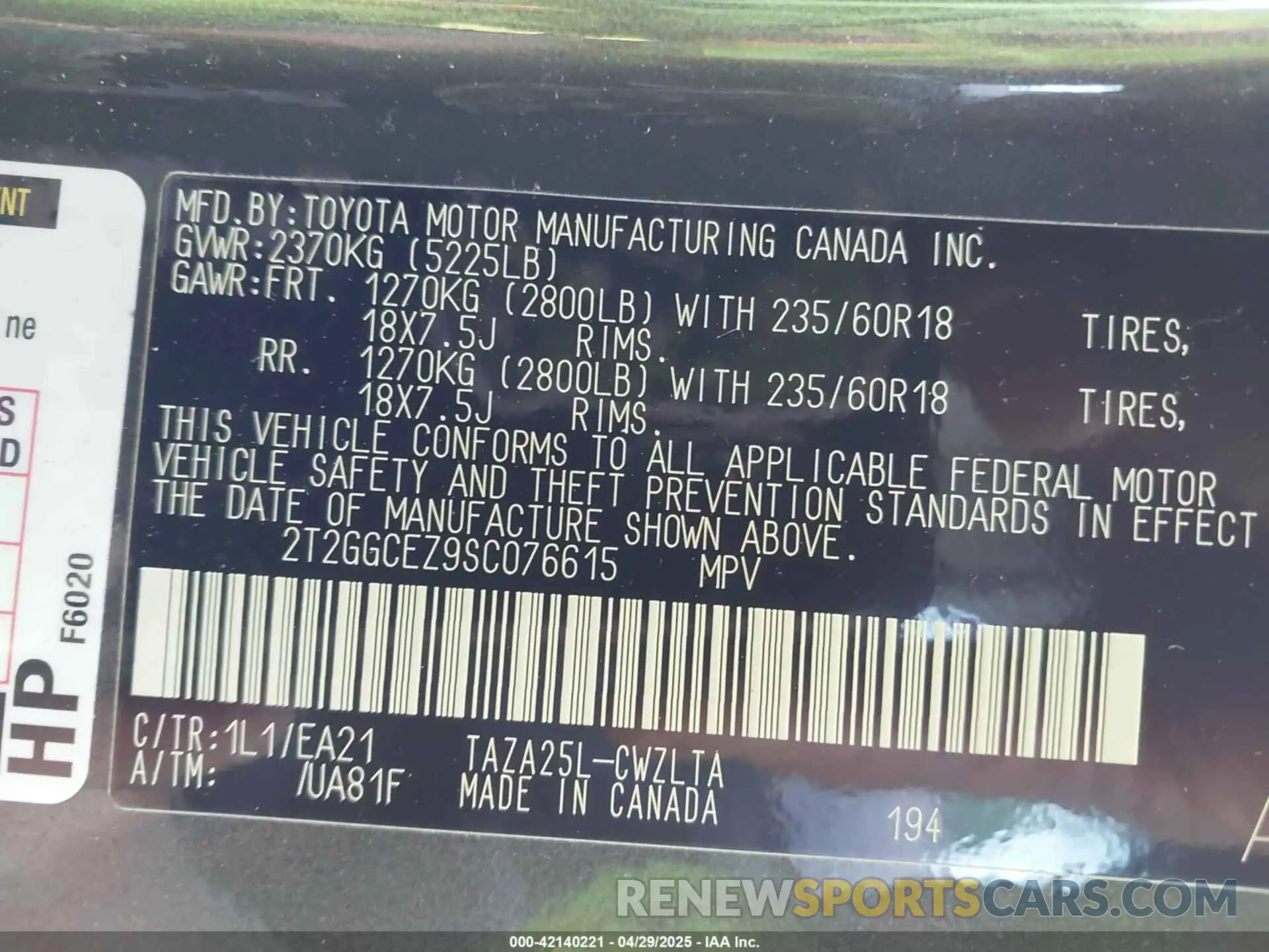9 Photograph of a damaged car 2T2GGCEZ9SC076615 LEXUS NX 350 2025