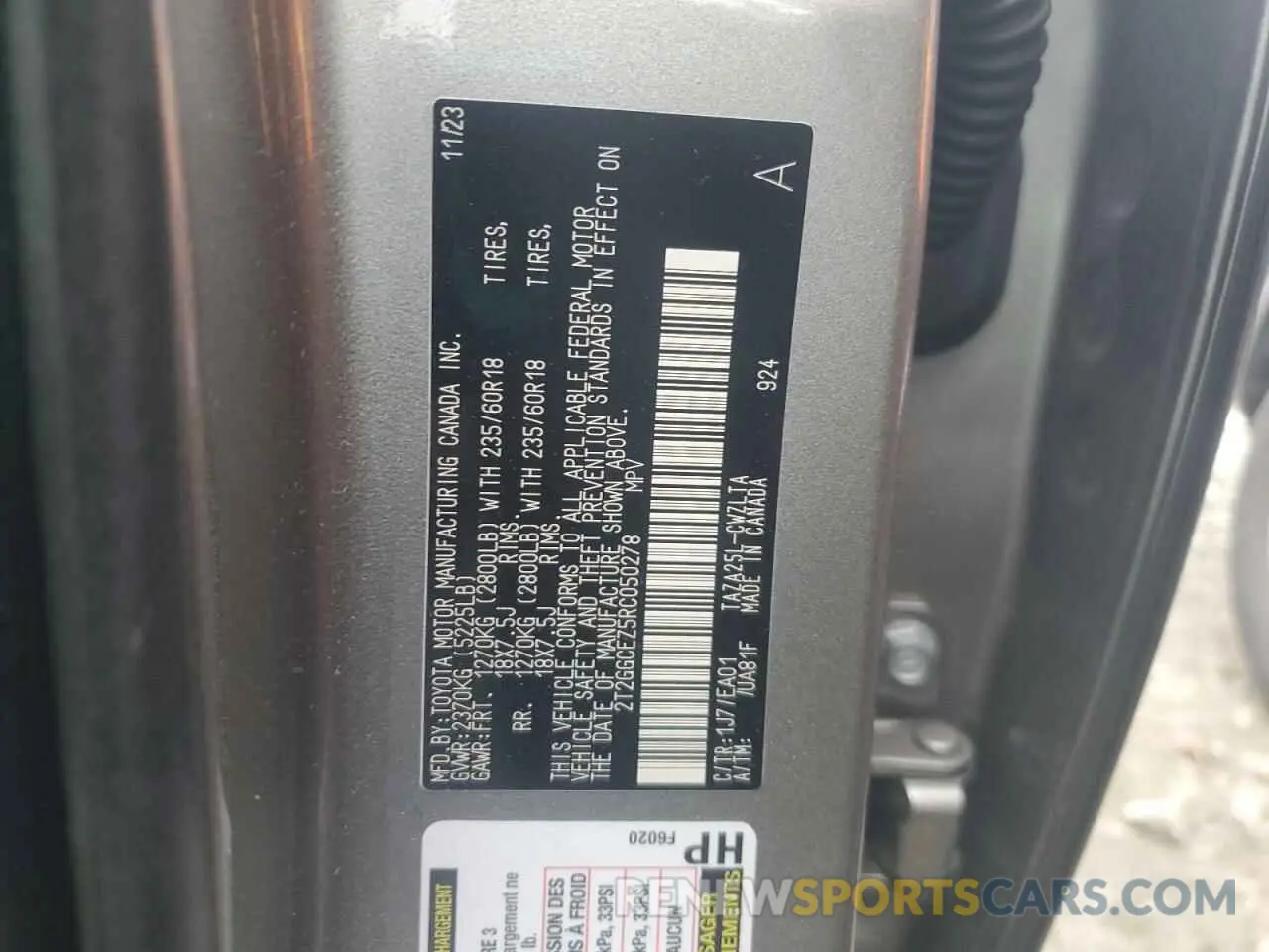 14 Photograph of a damaged car 2T2GGCEZ5RC050278 LEXUS NX 350 PRE 2024